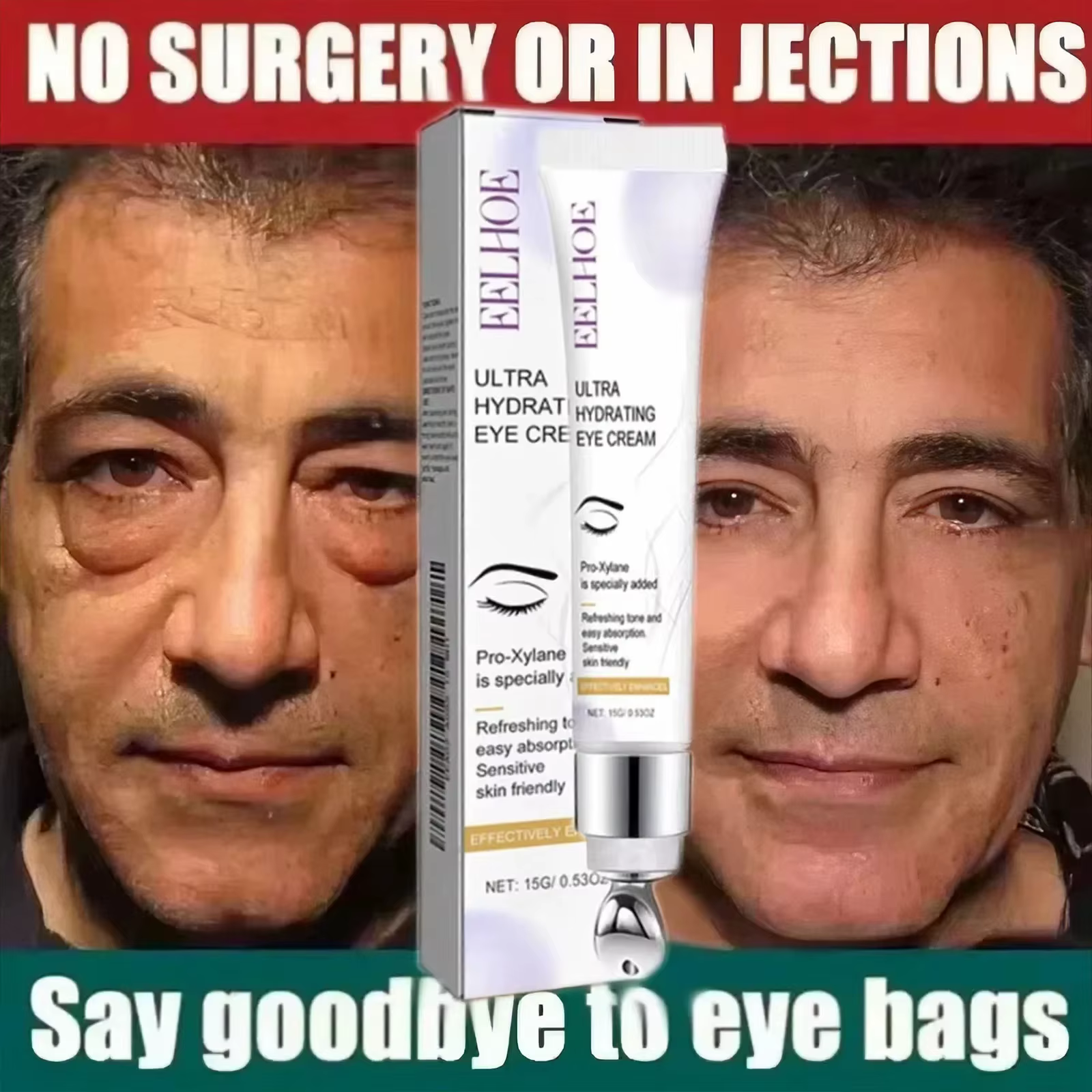Crème pour les yeux au rétinol, raffermissante instantanée, estompe les ridules, sacs pour les yeux,