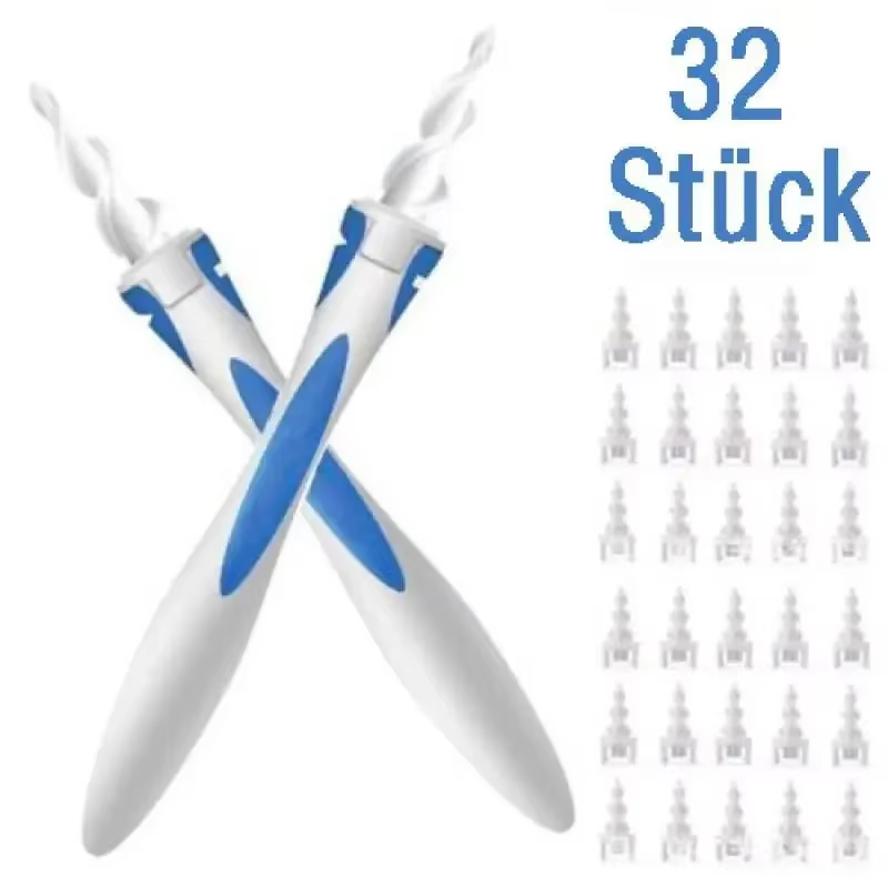 Nettoyeur d'oreille en spirale, ensemble de cuillères en Silicone avec 32 spirales en Silicone pour 