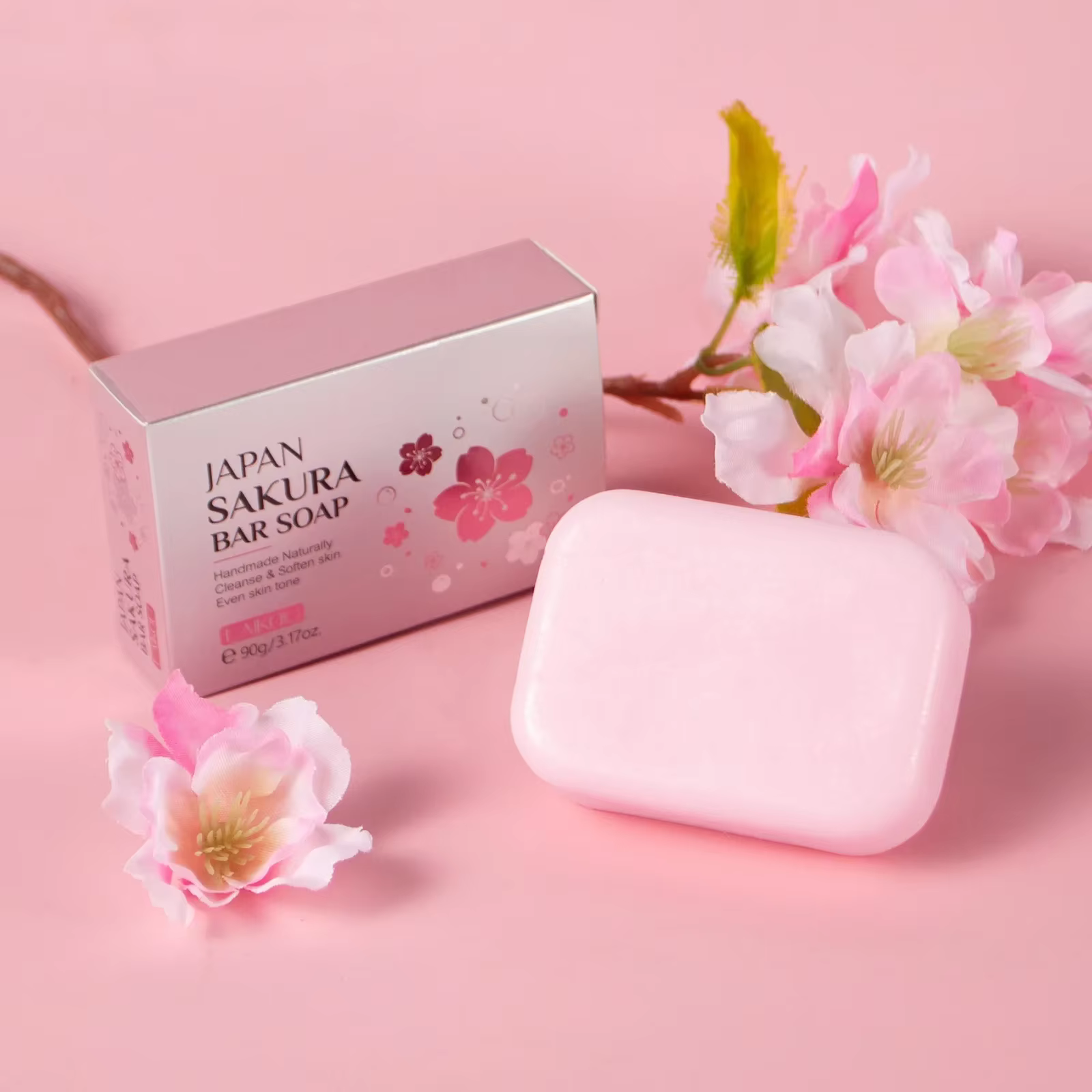 Laikou Sakura – savon pour le visage fait à la main, nettoie la douche de la peau et élimine les bac