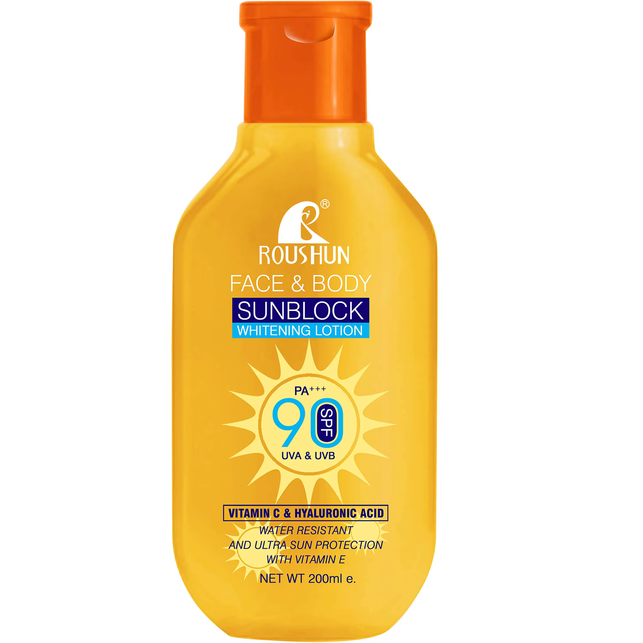 Lotion corporelle solaire 2 en 1 à la vitamine C et à l'acide hyaluronique, 200 ml, sensation d'eau