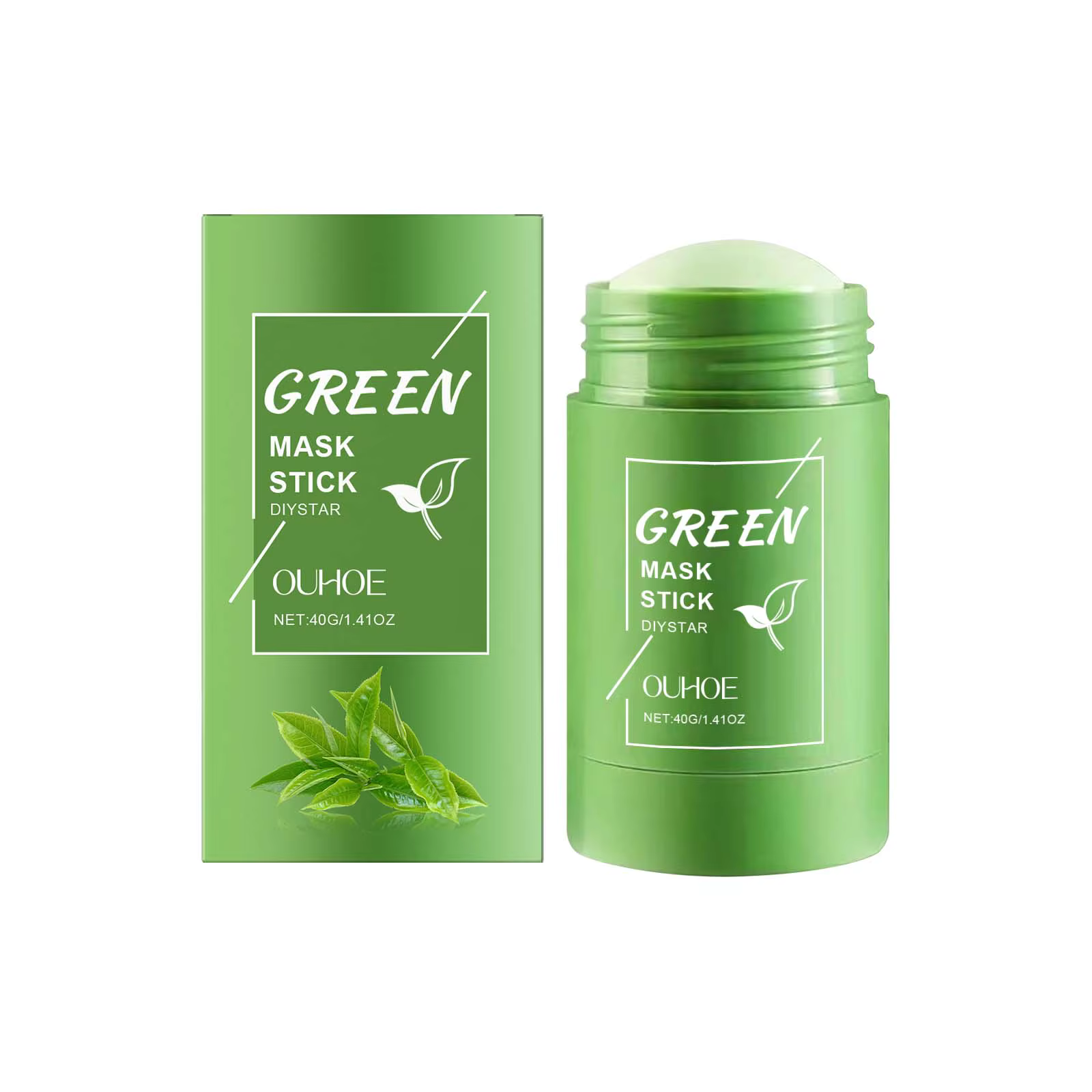 40g supprimer points noirs thé vert masque solide nettoie les Pores bâton imperfections du visage po