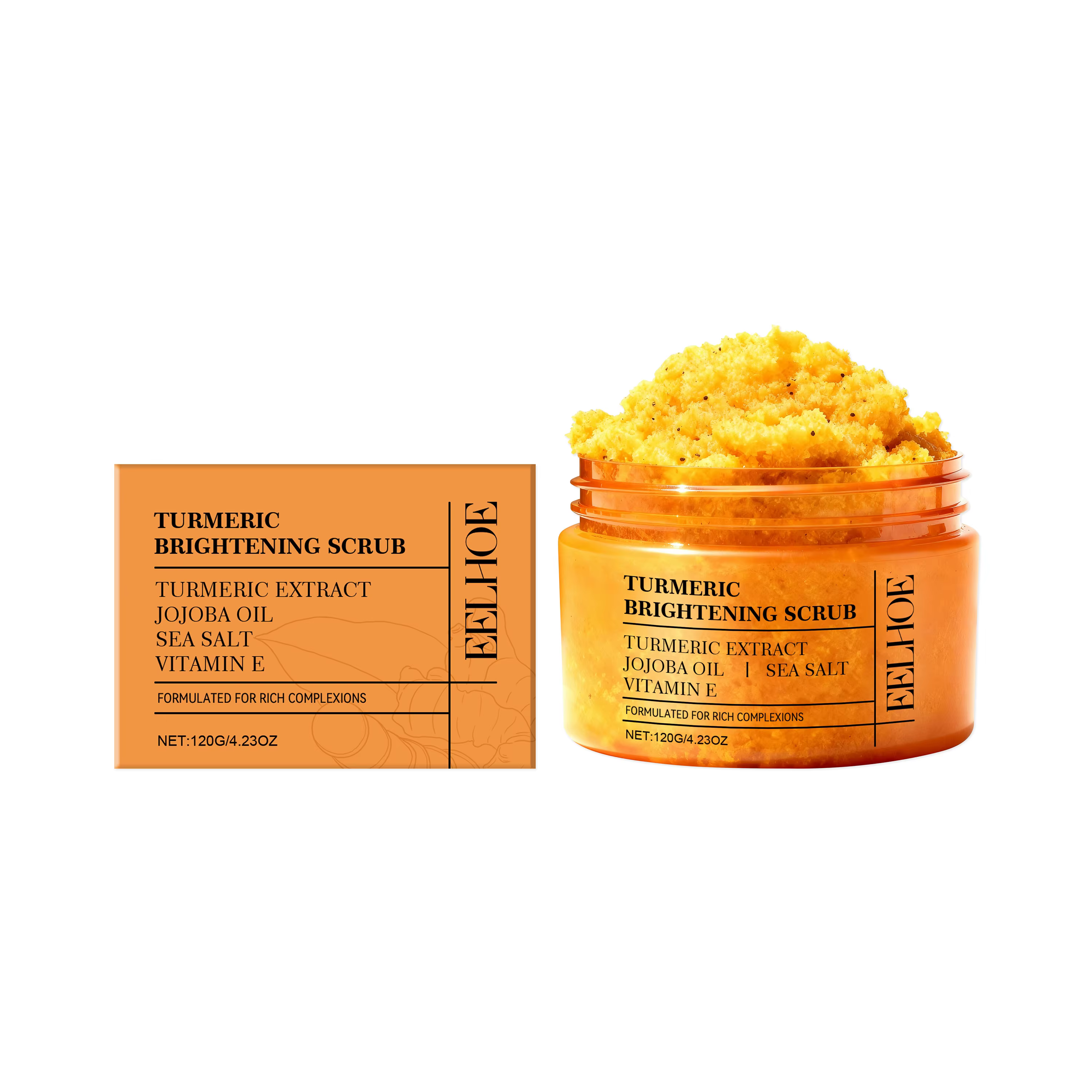 Gommage au curcuma - Nettoie en douceur la peau du corps, laissant la peau hydratée, douce, lisse et