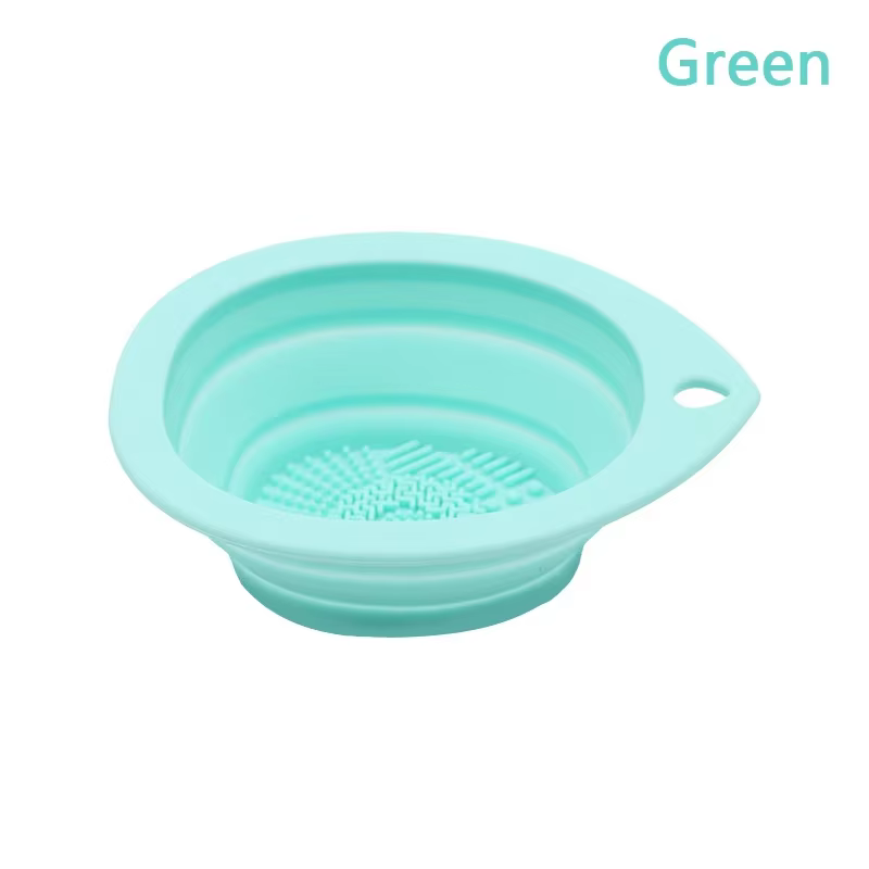 Nettoyeur de brosse de maquillage en Silicone, brosse cosmétique pliable, bol de nettoyage, bouffée