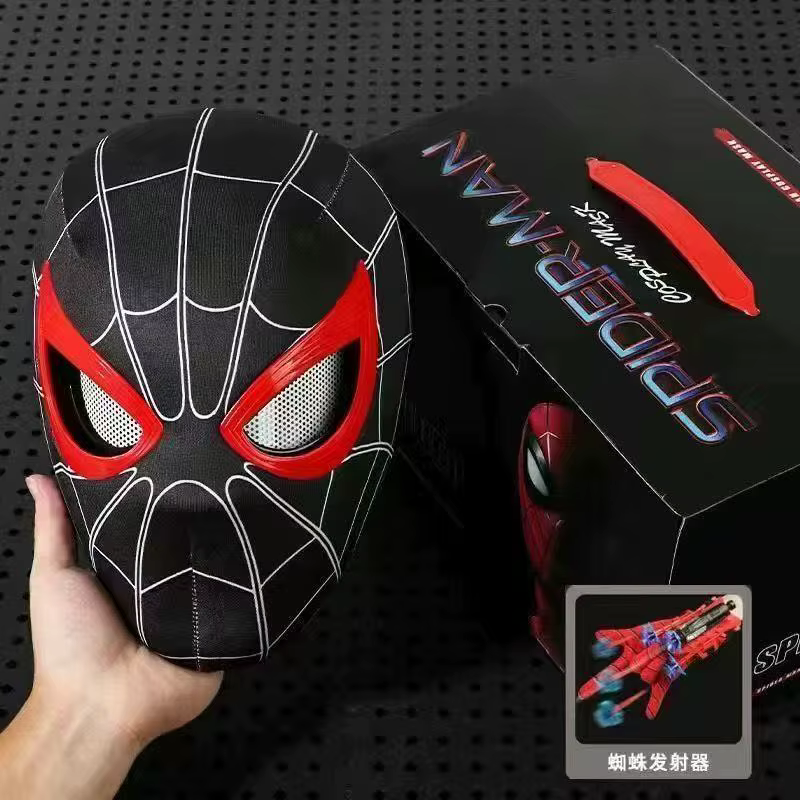 Masque Spider-Man à yeux mobiles, respirant, intégral, accessoire de cosplay, pour fête d'Halloween,