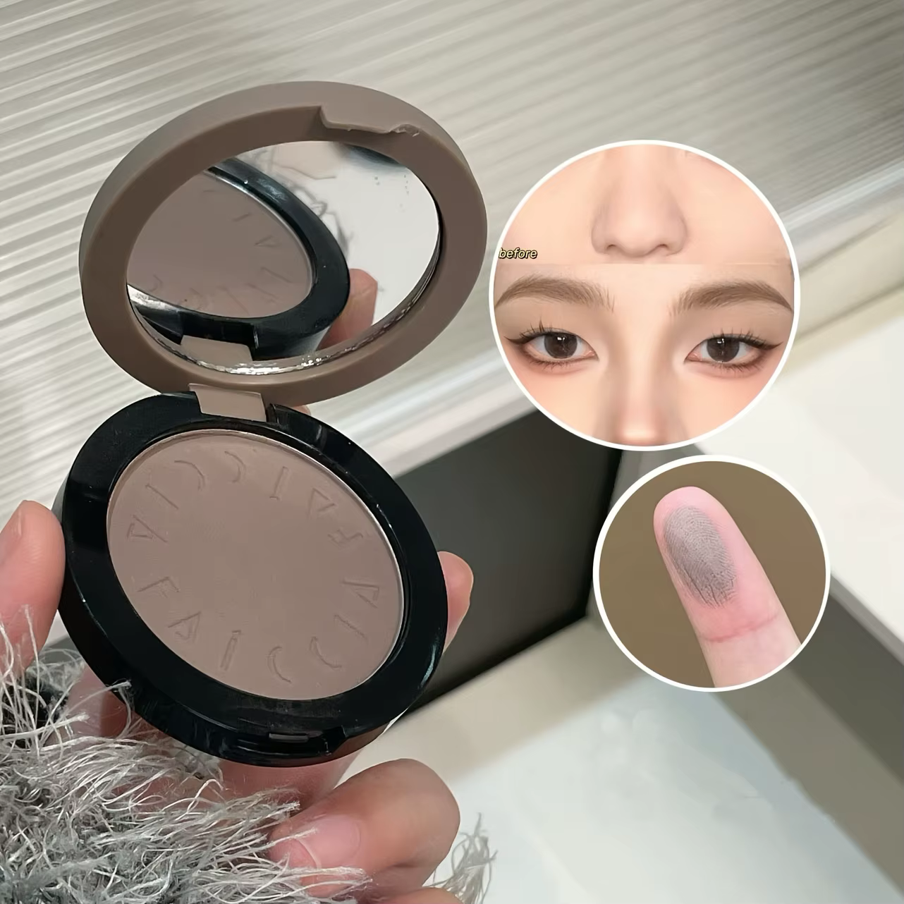 Palette de poudre de contour Faiccia, mate, imperméable, couvrance réglable, multi-usages pour le co