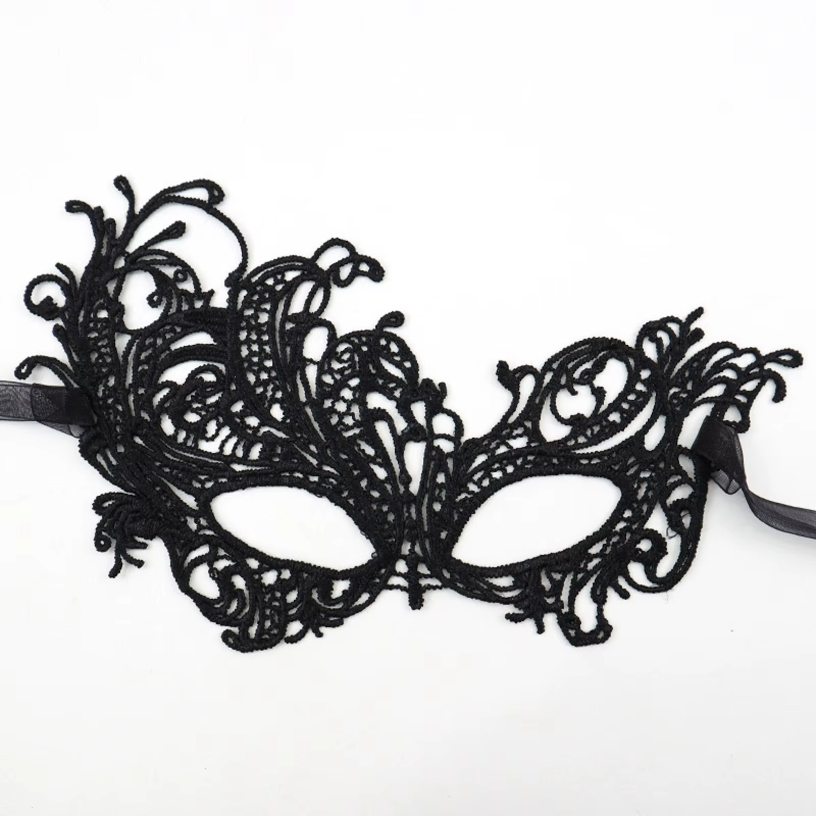 Masque pour les yeux en dentelle noire, demi-visage ajouré, Sexy, décorations de carnaval pour fête