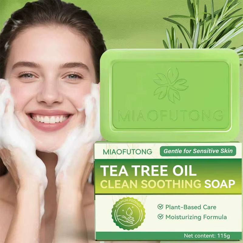 Savon à l'huile d'arbre à thé, savons naturels pour le nettoyage de la peau du corps, contrôle du sé