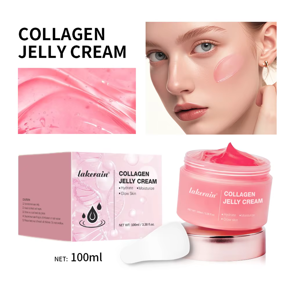 Crème hydratante à la gelée de collagène, Niacinamide, collagène hydrolysé, raffermissant, apaisant,