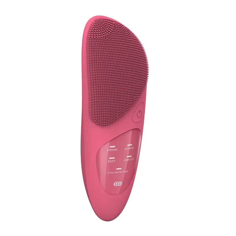 Brosse électrique de nettoyage du visage, brosse de nettoyage du visage ultrasonique, masseur par vi