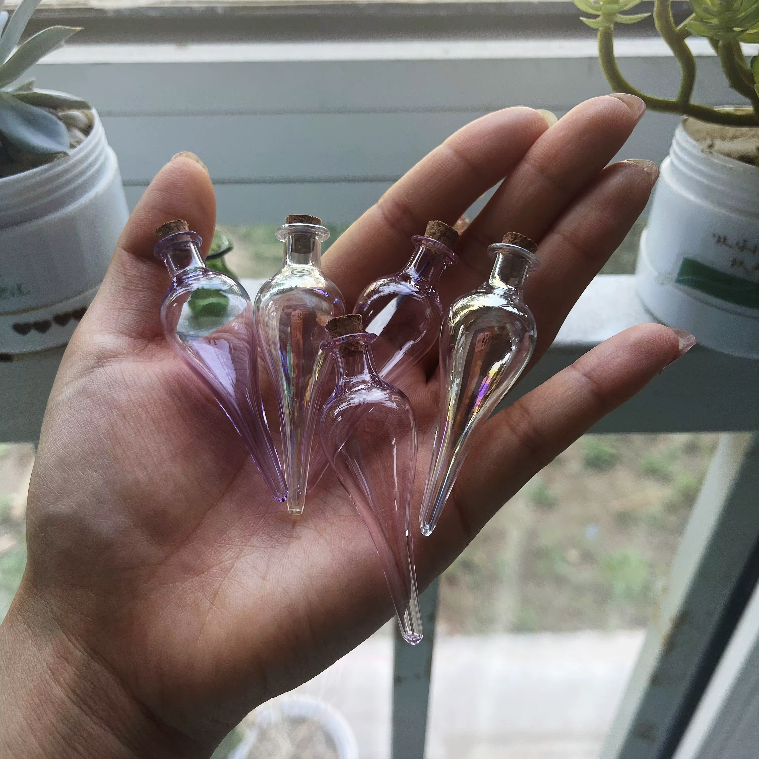 10/20X pendentif de voiture Felix Felicis Potion liquide magique chance couleur changeante verre Pot