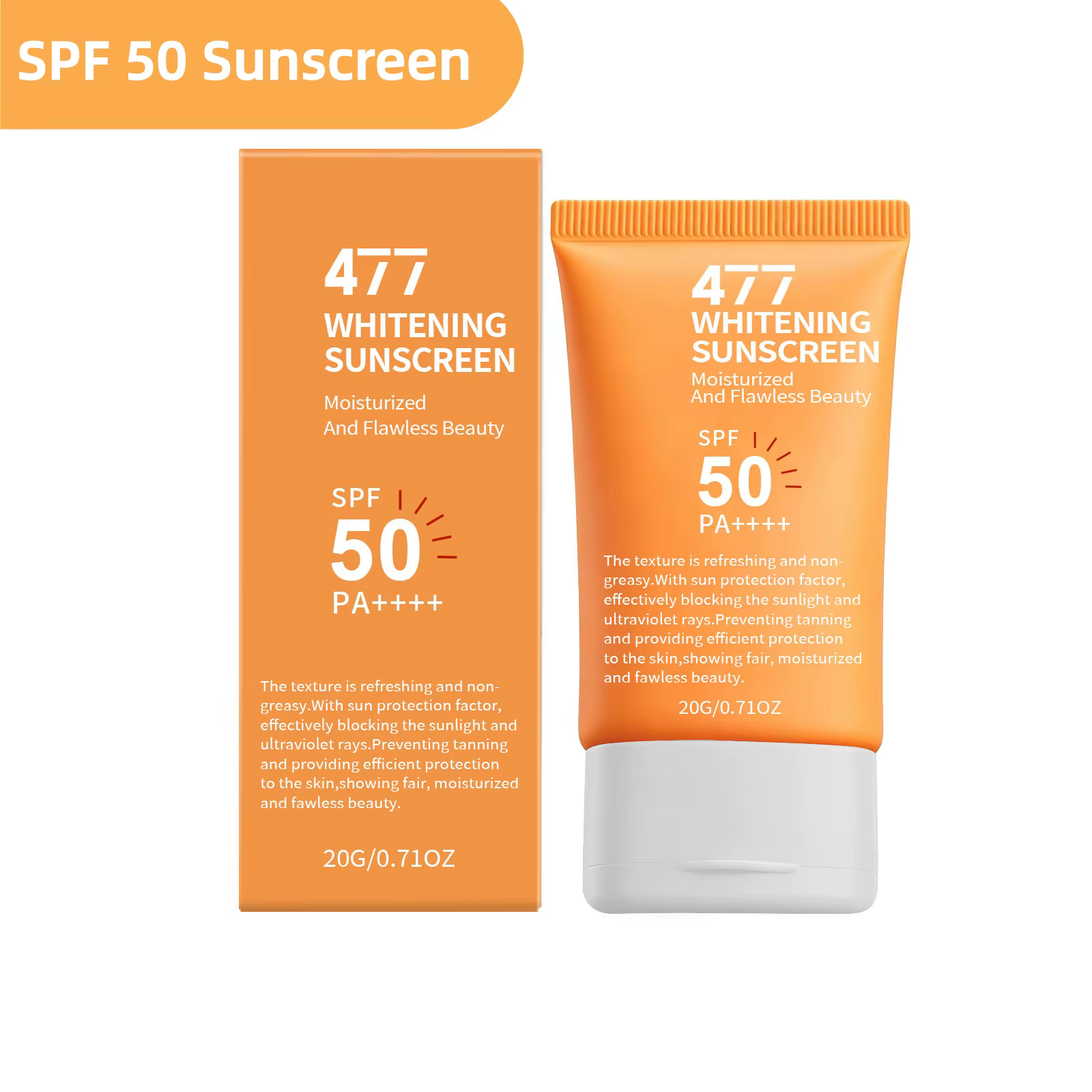 Crème solaire SPF 50 à large spectre UV, protection longue durée, contrôle du sébum, couvrance parfa