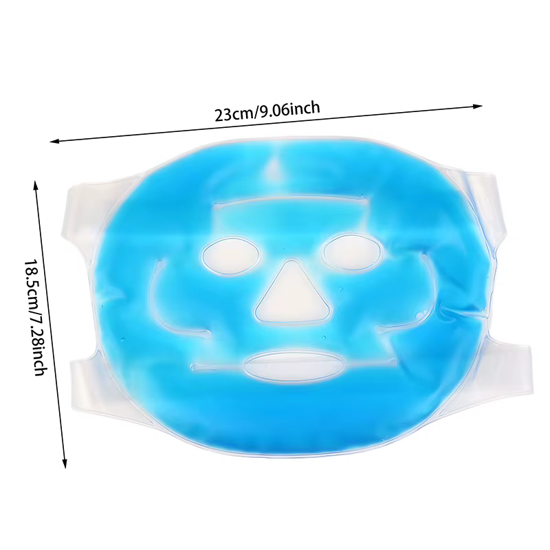 Masque Facial en Gel froid, compresse glacée bleue, hydratant pour tout le visage, froid avec Relaxa