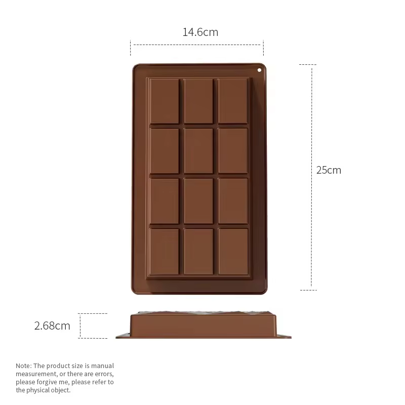 Moule carré en silicone pour caramel, 16 cavités, pour chocolats, truffes, collations riches en gras