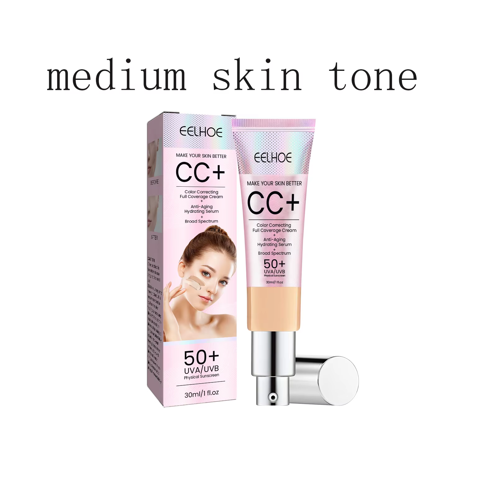 Crème CC réparatrice pour le visage : offre une couverture naturelle, est imperméable et longue tenu