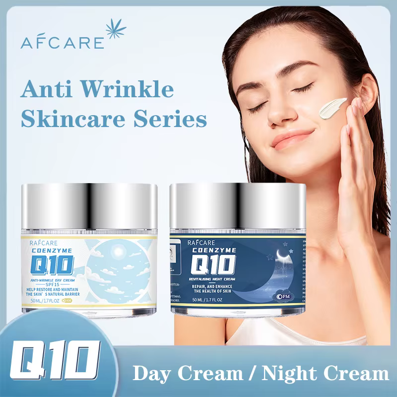 Coenzyme Q10 crème de jour Anti-âge Anti-rides crème de nuit ensemble combiné vitamine E crème hydra