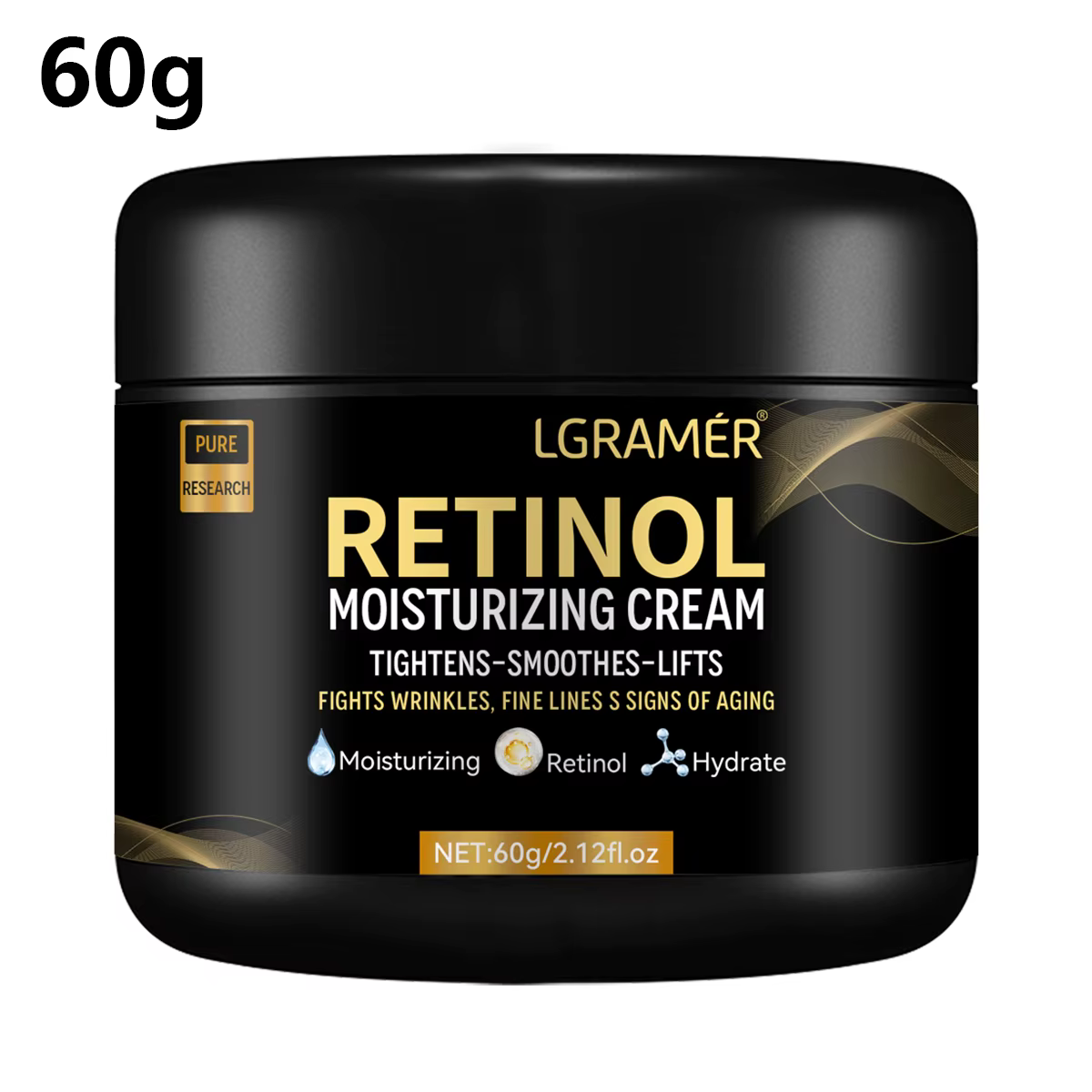 Crème hydratante pour le visage au rétinol pour hommes, Anti-rides, vieillissement, hydratant, rétré