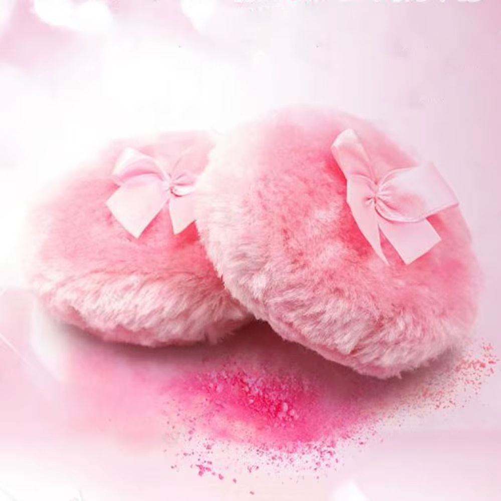 Houppette de poudre en velours pour le visage et le corps, ultra douce, lavable et réutilisable, out