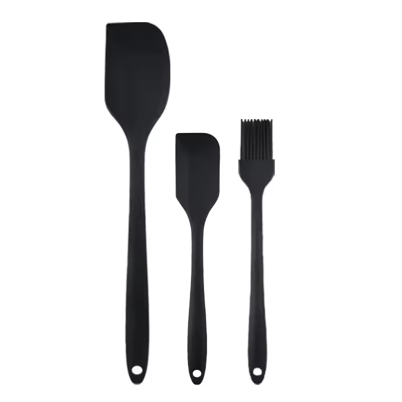 Ensemble de spatules en Silicone rose/vert/noir, grattoir à crème, gâteaux, tranches, Application de