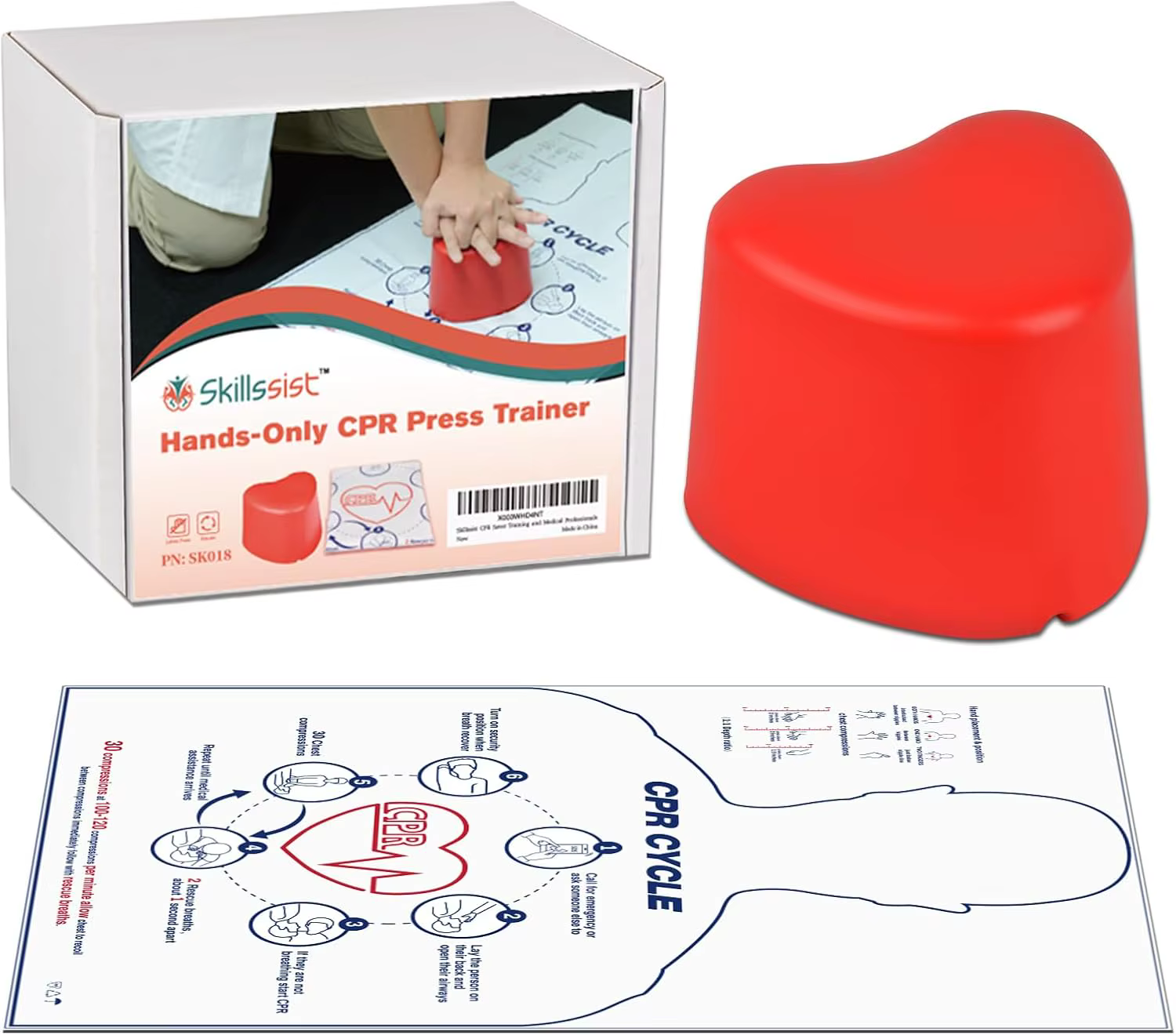 Kit d'entraînement à la RCP Hands Only CPR Saver, simulateur de réanimation cardio-pulmonaire pour l