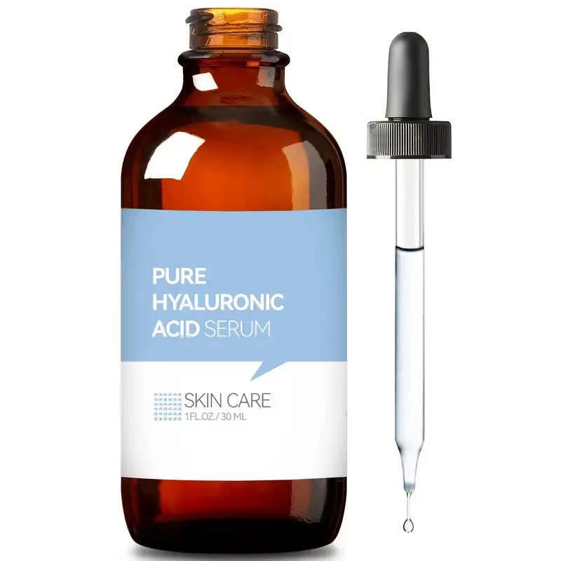 Sérum à l'acide hyaluronique pur - Avec solution de soin pour la peau à hydratation intense au squal