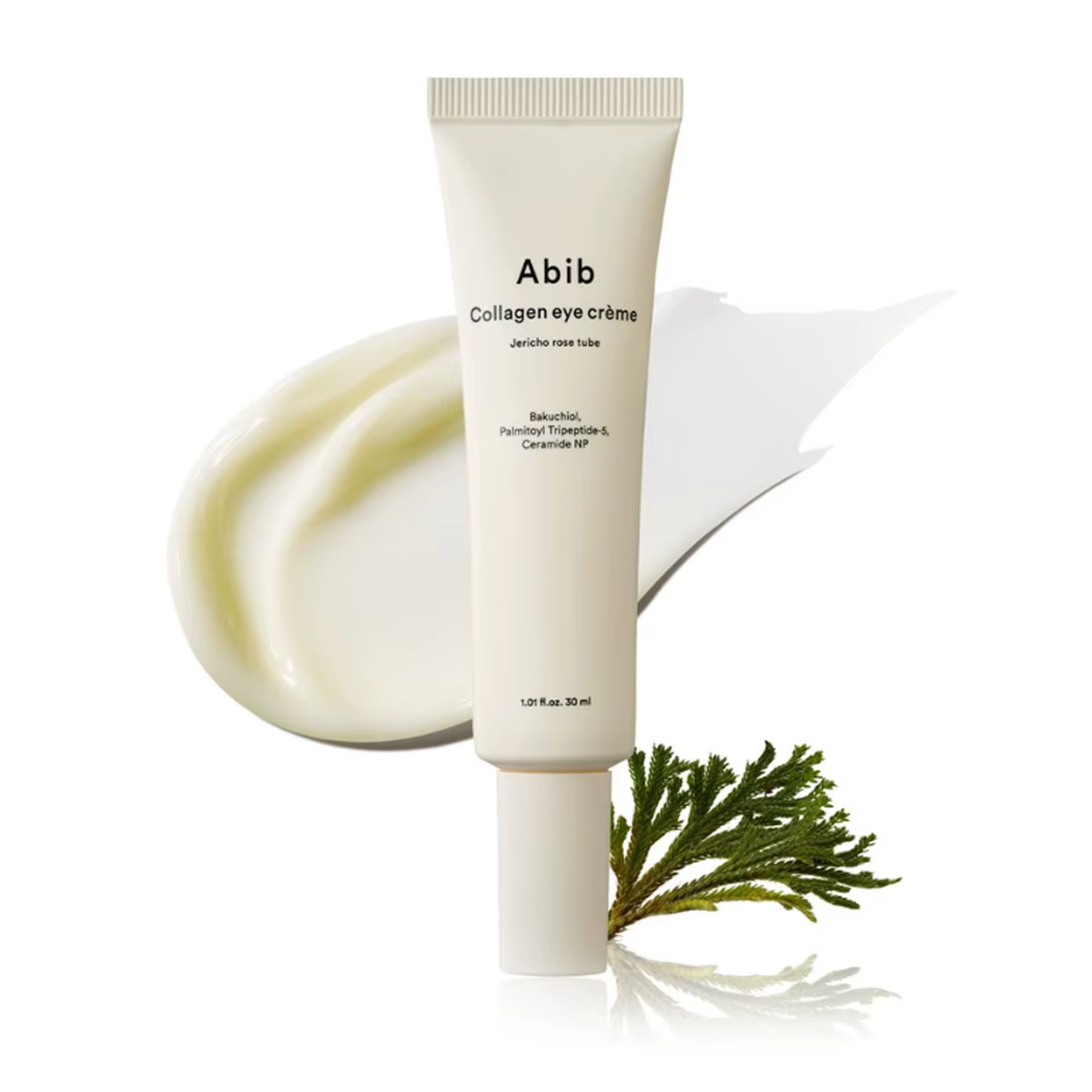 Crème pour les yeux au collagène Abib, tube à la rose de Jéricho, réduit les ridules, lift le contou
