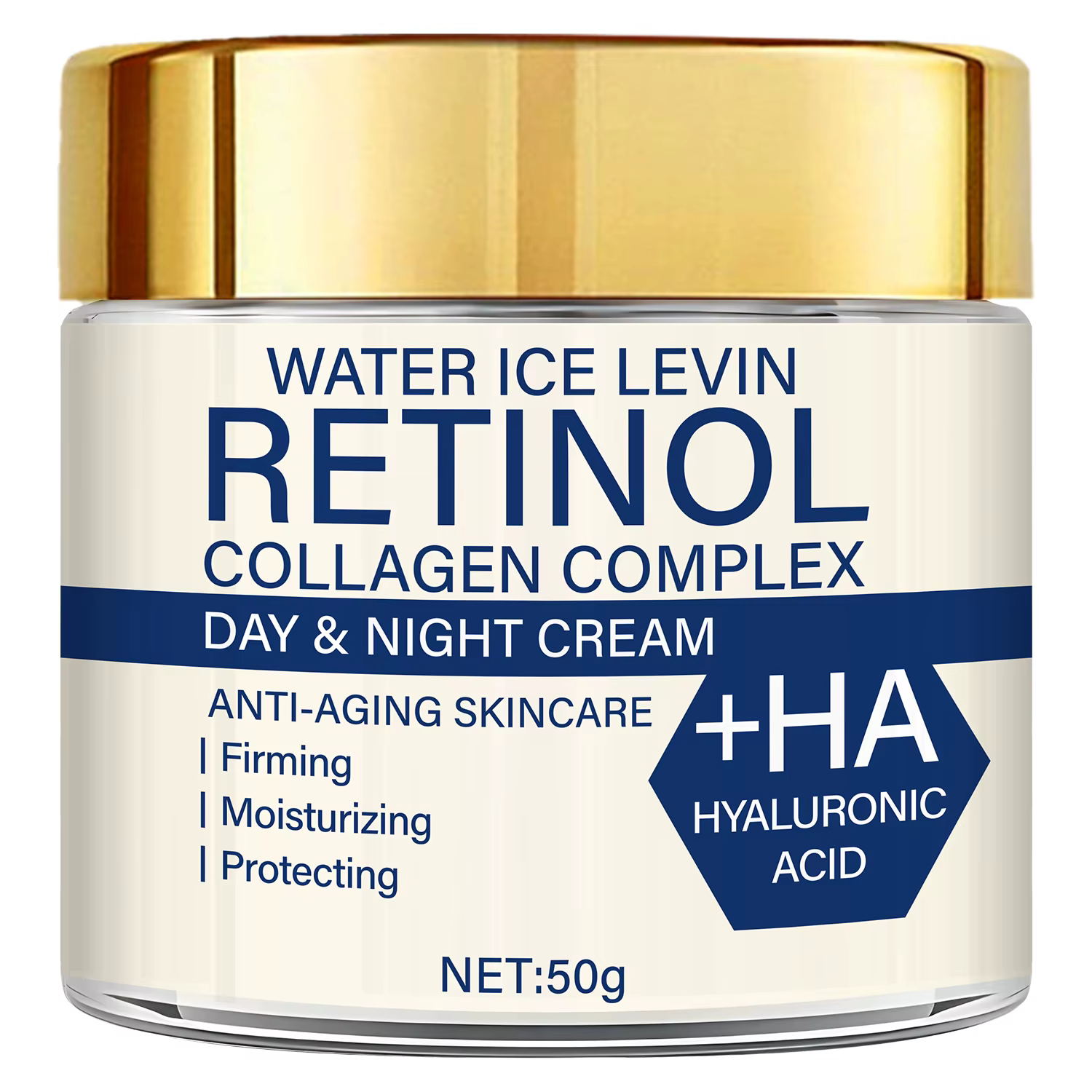 Crème de jour et de nuit au complexe de collagène au rétinol : +HA, anti-âge, raffermit/hydrate la p