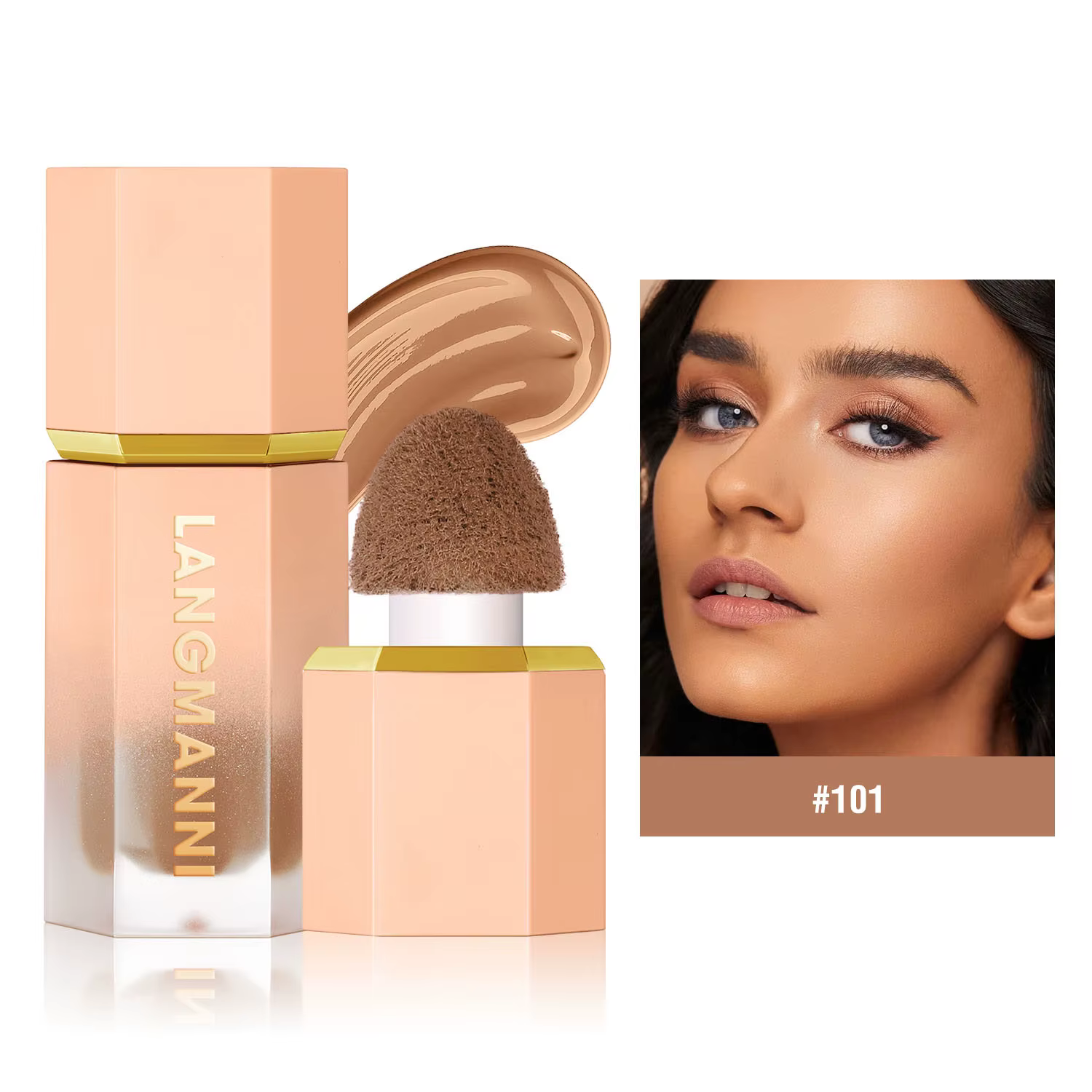Correcteur cosmétique liquide de Contour liquide trois couleurs pour améliorer le sens tridimensionn