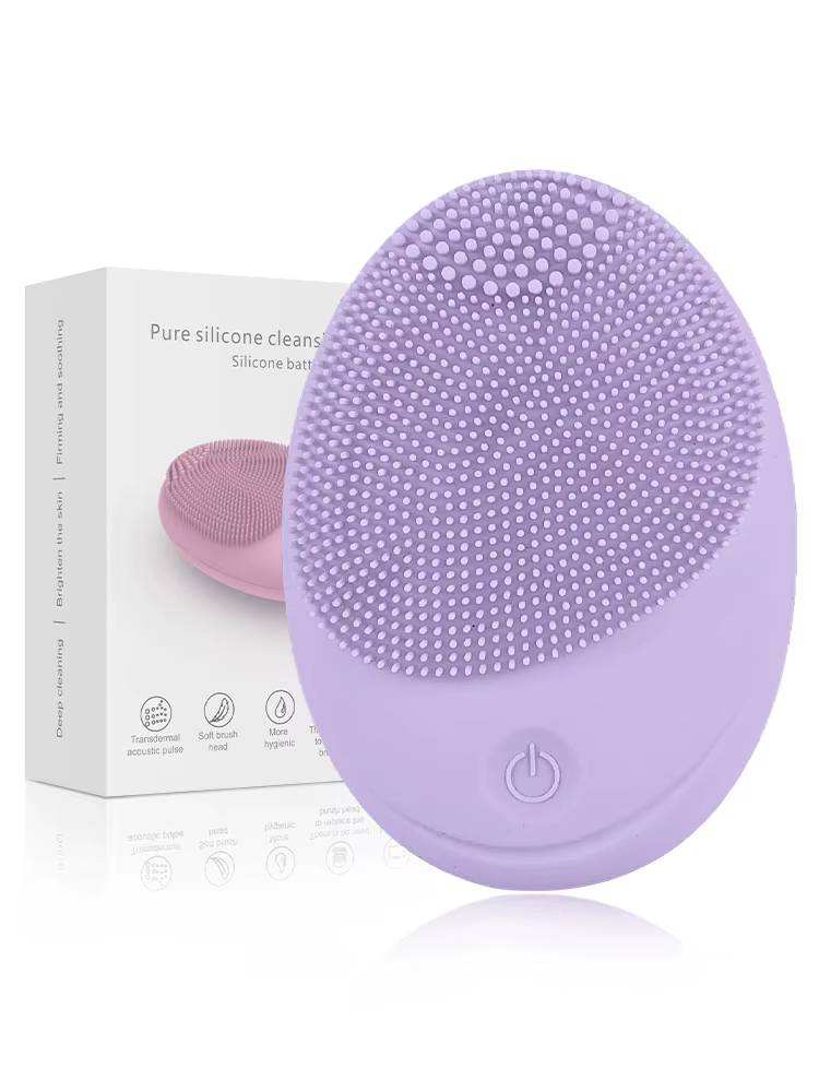 Brosse nettoyante pour le visage en silicone ultra hygiénique, brosse vibrante sonique imperméable p