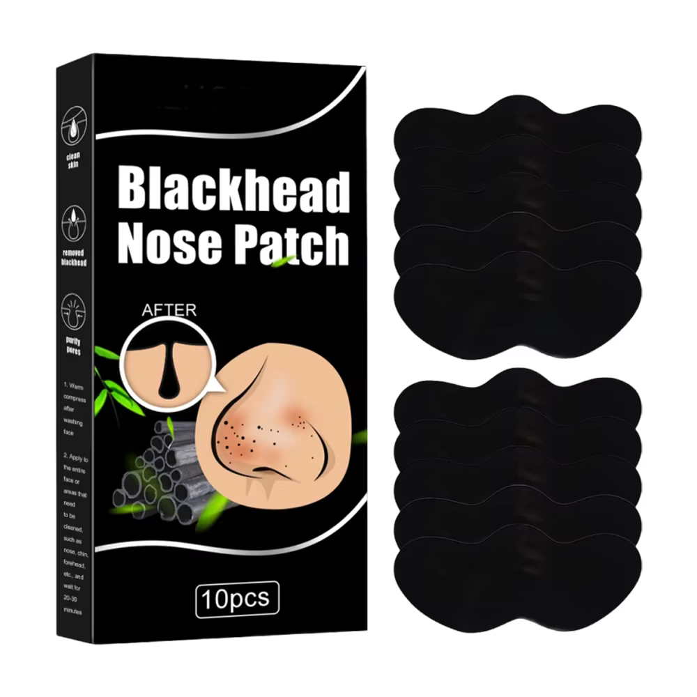 10 pièces unisexe points noirs enlever masque bandes nasales rétrécissement nettoyage pores nez tête