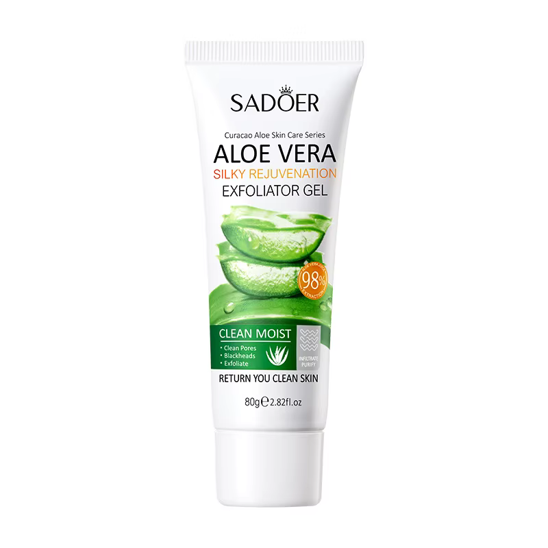 SADOER exfoliant Aloe Vera Gel nettoyant pour le visage nettoyage en profondeur exfoliant doux tendr