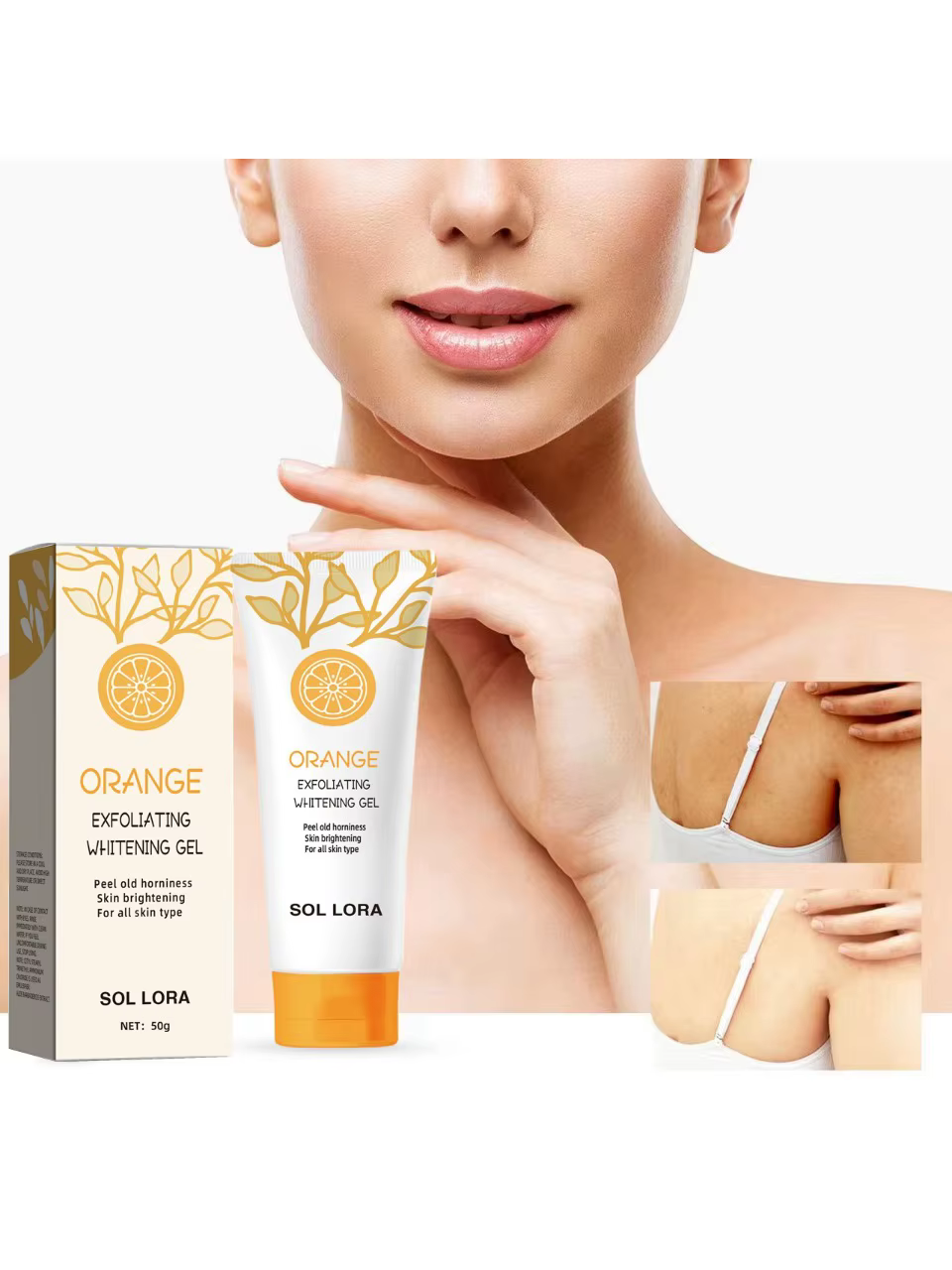 Gel exfoliant doux pour nettoyer les pores, éclaircir la peau, éliminer les peaux mortes et les poin