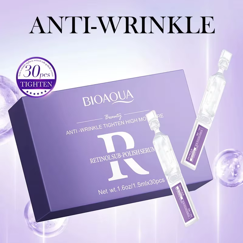 30 pièces/boîte BIOAQUA rétinol vitamine C acide hyaluronique sérum pour visage hydratant raffermiss