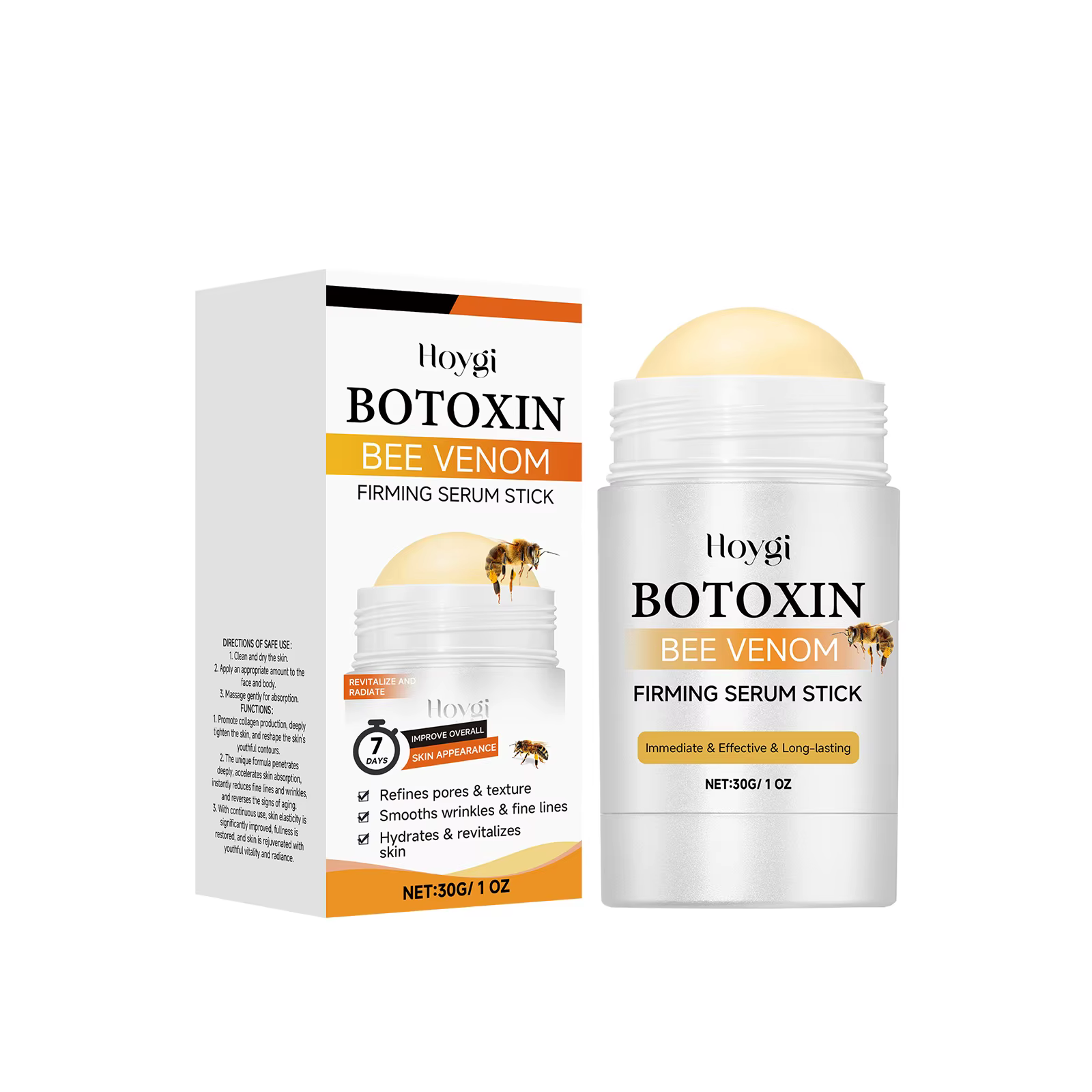 Sérum raffermissant au venin d'abeille en stick, hydratant, lissant, atténuant les ridules, resserra