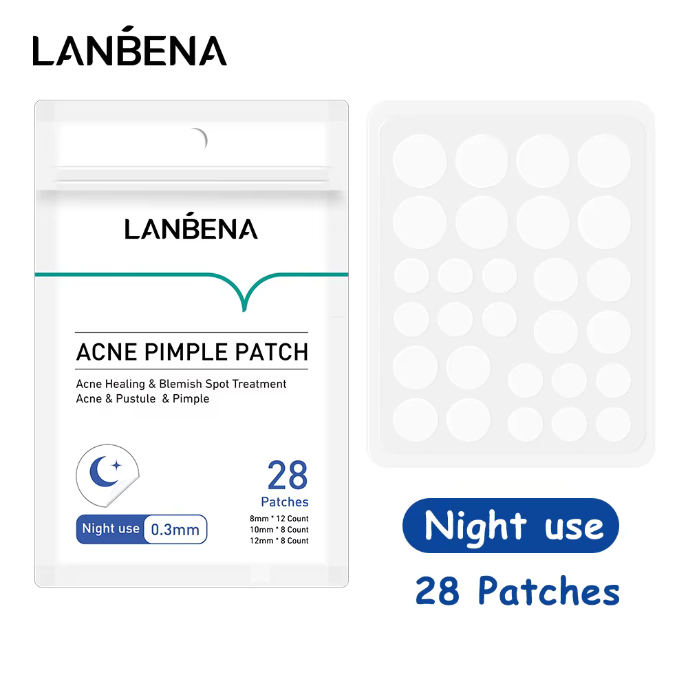 LANBENA Patchs anti-acné invisibles pour usage quotidien et nocturne, traitement des imperfections,