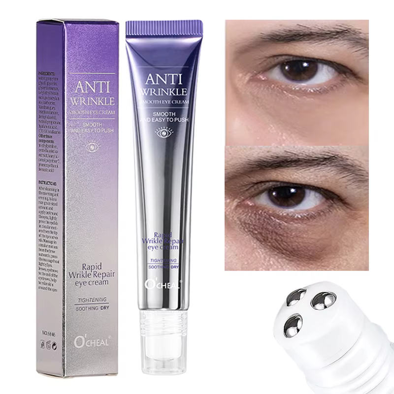 O'CHEAL Anti-rides Anti cernes crème pour les yeux rouleau masseur hydratant sacs pour les yeux Anti
