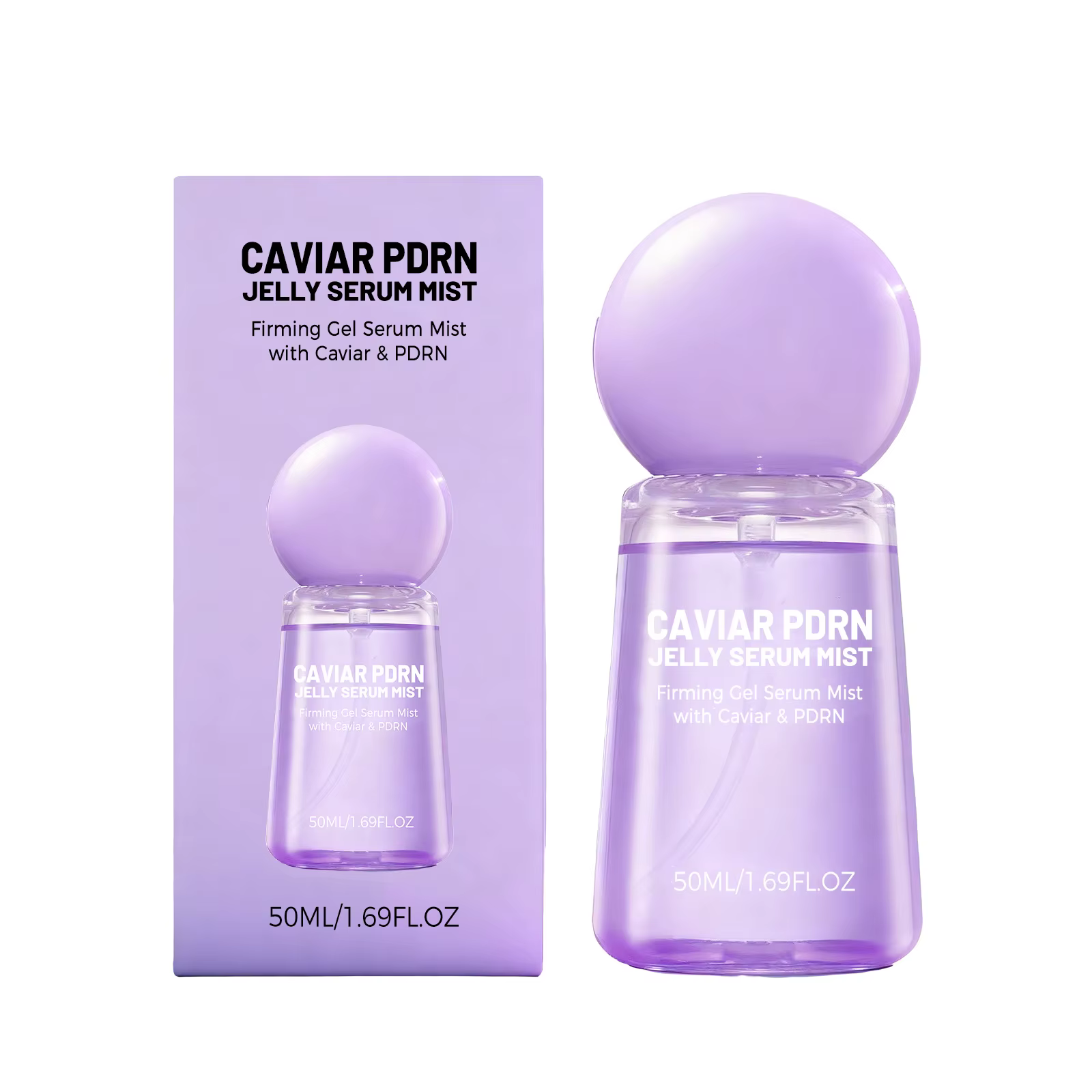 Sérum Visage au Caviar Raffermissant Hydratant PDRN – Brume de Sérum Gelée pour Améliorer le Teint T