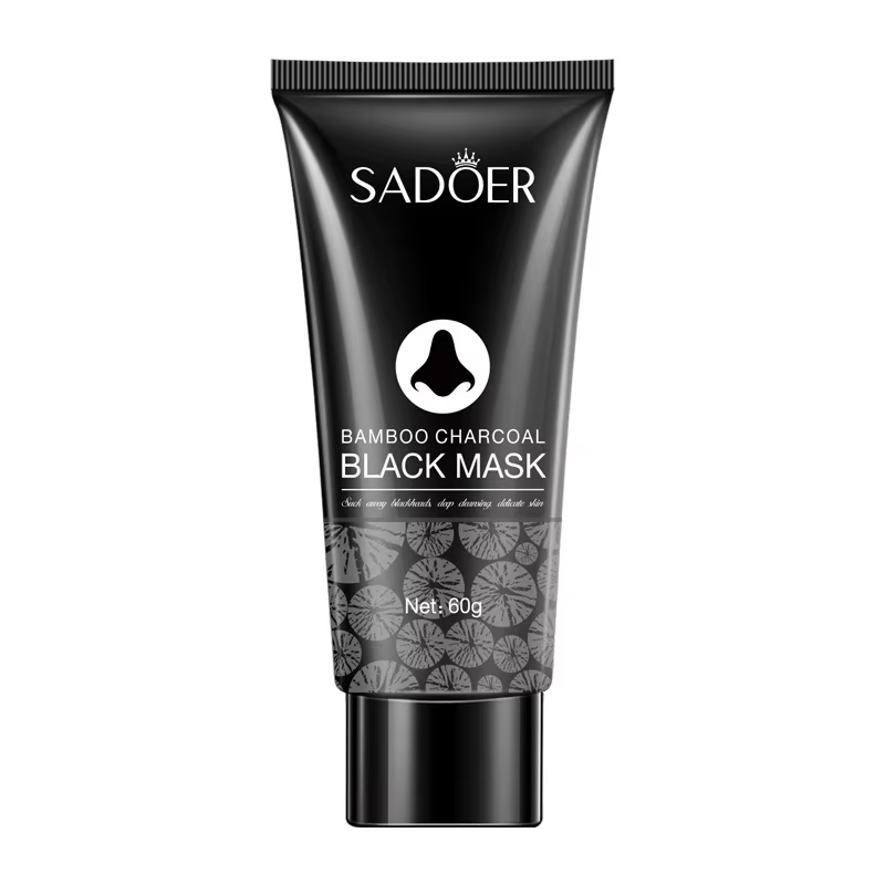 Masque anti-points noirs au charbon de bambou, crème nettoyante pour le nez, masque peel-off noir po