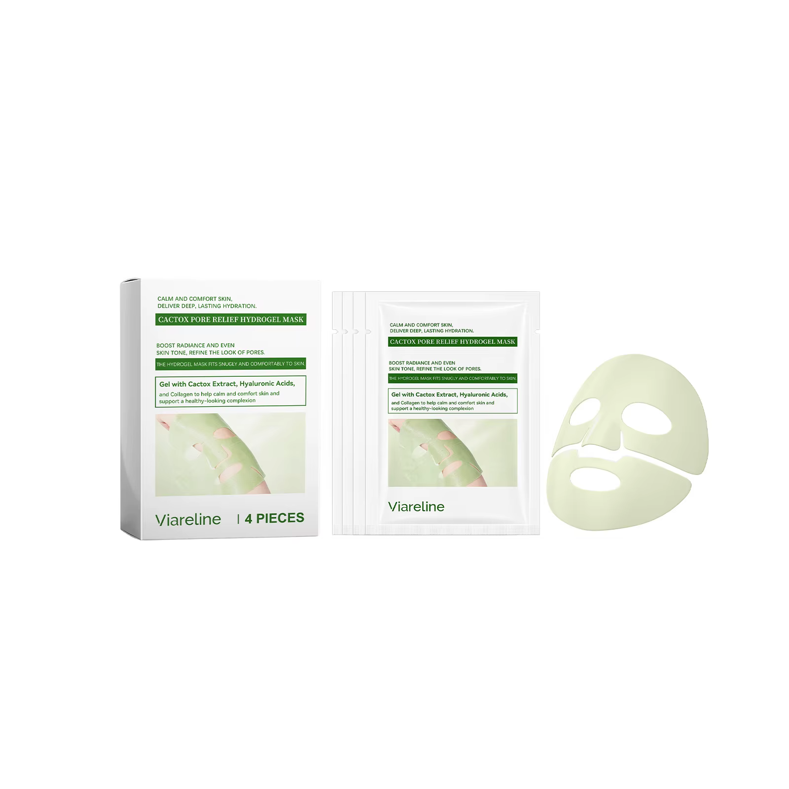 Masque Hydrogel Cactox Pore Relief : Hydrate, nourrit la peau, retient l'humidité, léger et conforta