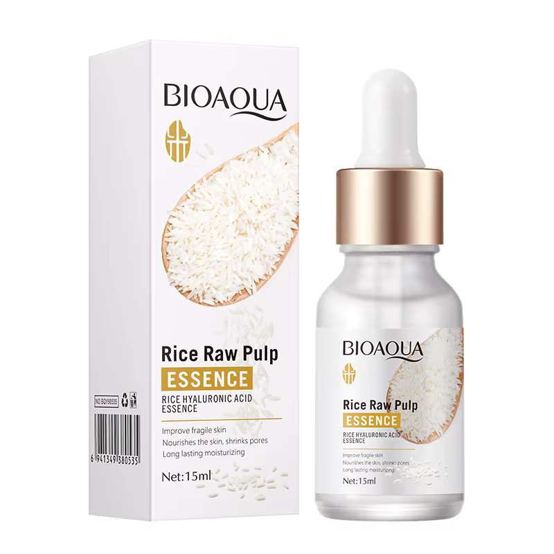 BIOAQUA Essence de riz pour le visage, hydratante, rafraîchissante, sérum facial à l'acide hyaluroni