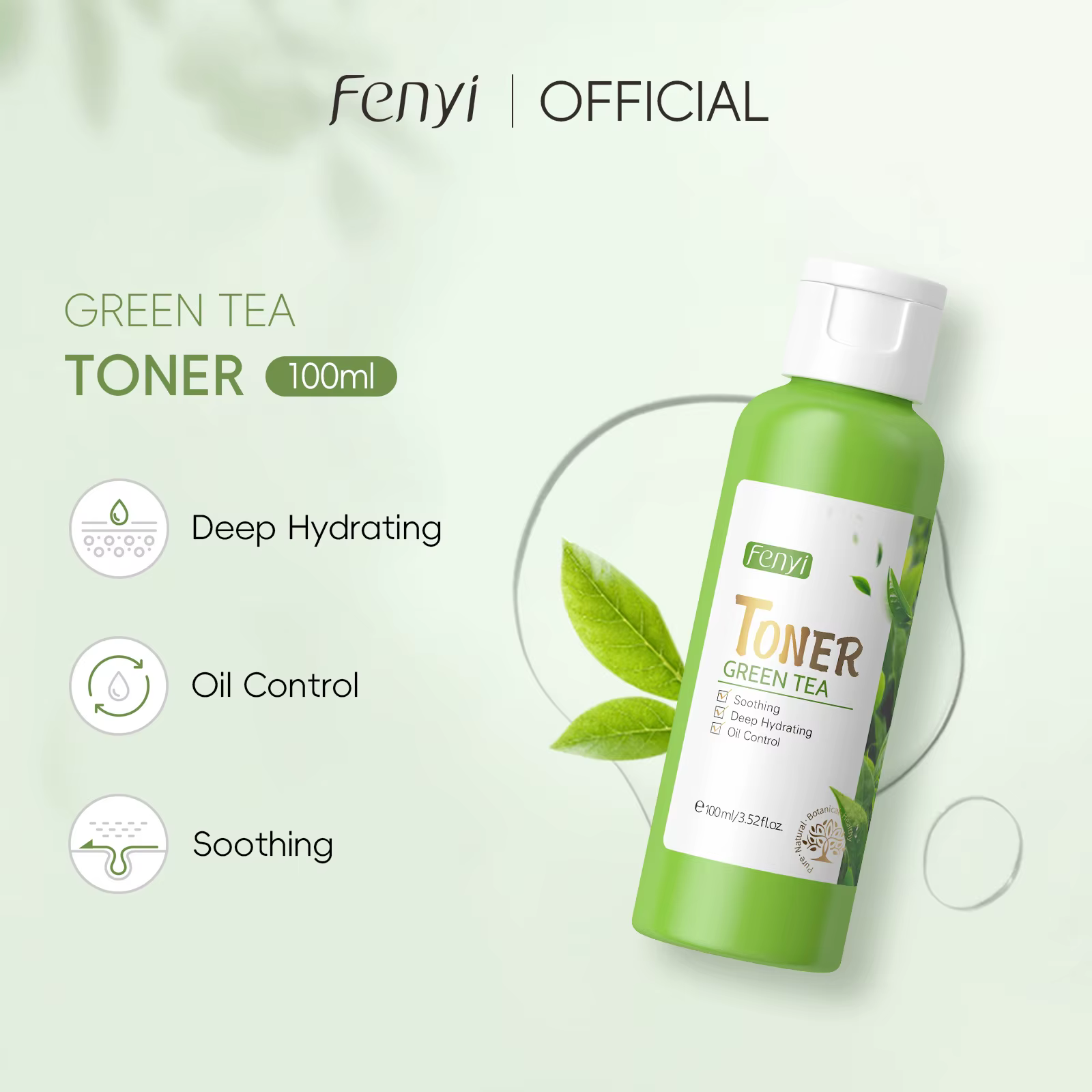 LAIKOU-Tonique hydratant pour le visage au thé vert, soins de la peau, contrôle du sébum, nourrissan