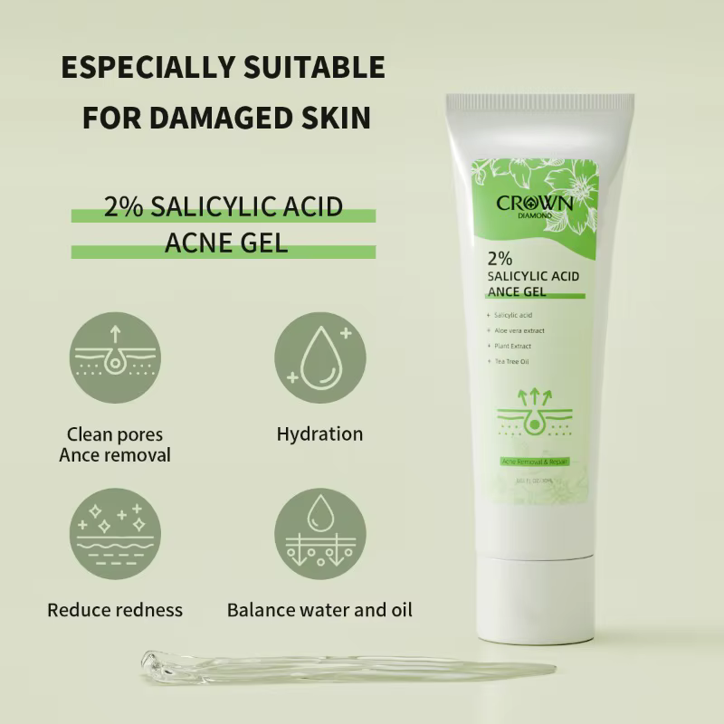 Crème anti-acné à l'acide salicylique 2%, réparation Anti-acné, rougeurs, taches de boutons, nettoya