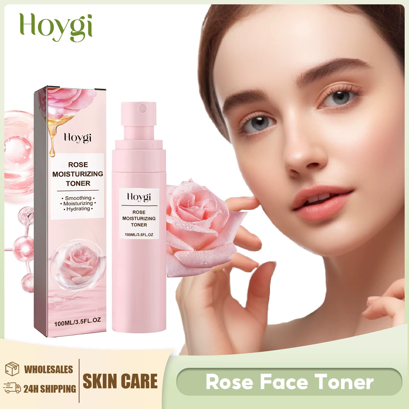 Tonique à la Rose hydratant, nourrissant, rajeunissant, améliore la sécheresse, la rugosité, soins c