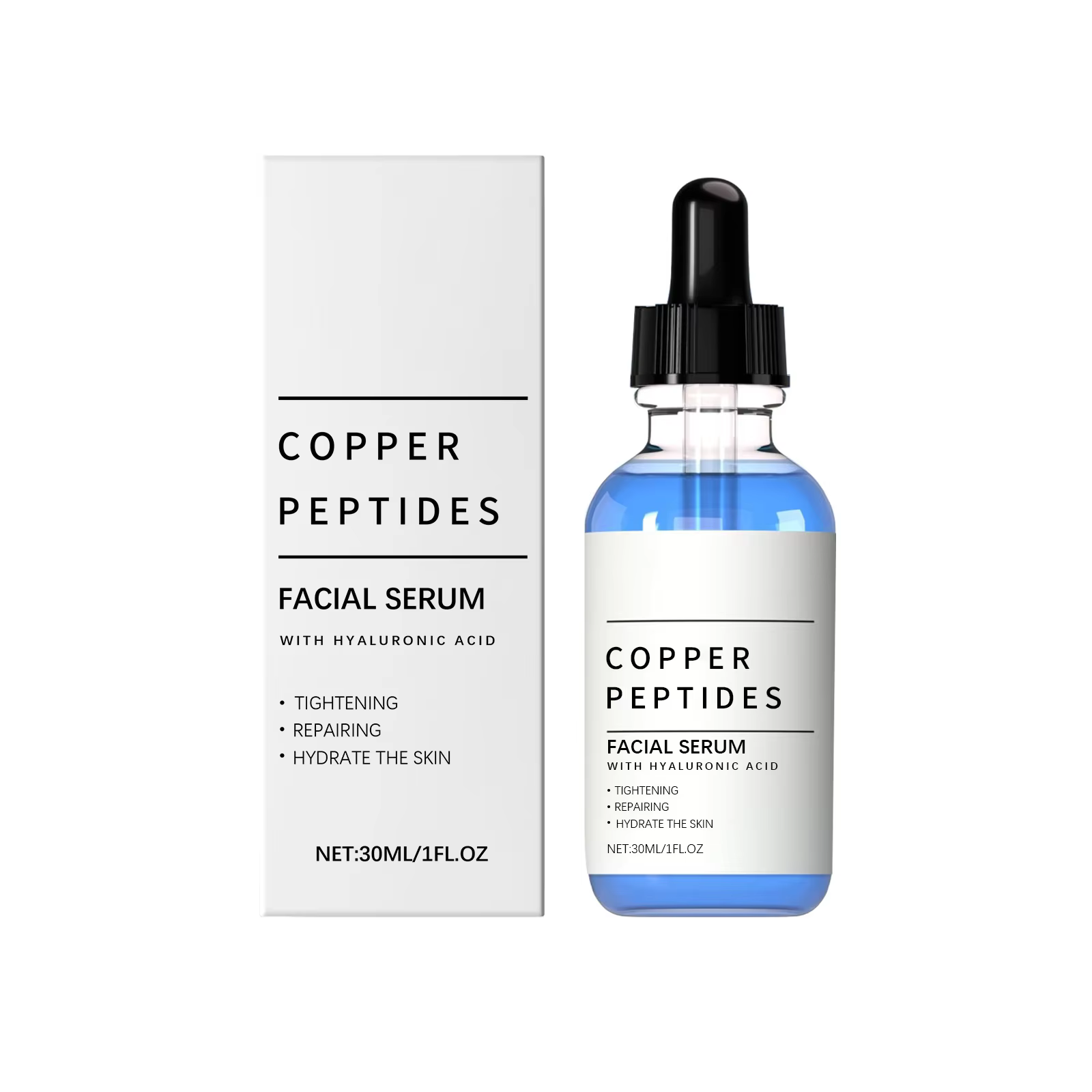 ​ Sérum au cuivre peptide pour resserrer la peau, raffermir, hydrater en profondeur, soin du visage,