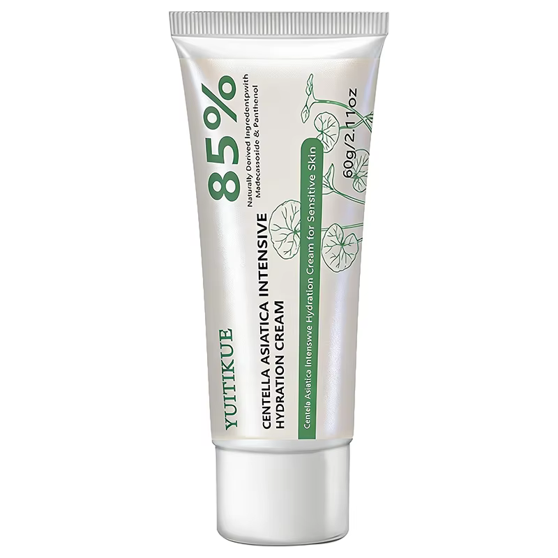 Crème YUITIKUE à la Centella Asiatica 85% Hydratation Intensive Réparatrice pour Peaux Sensibles ave