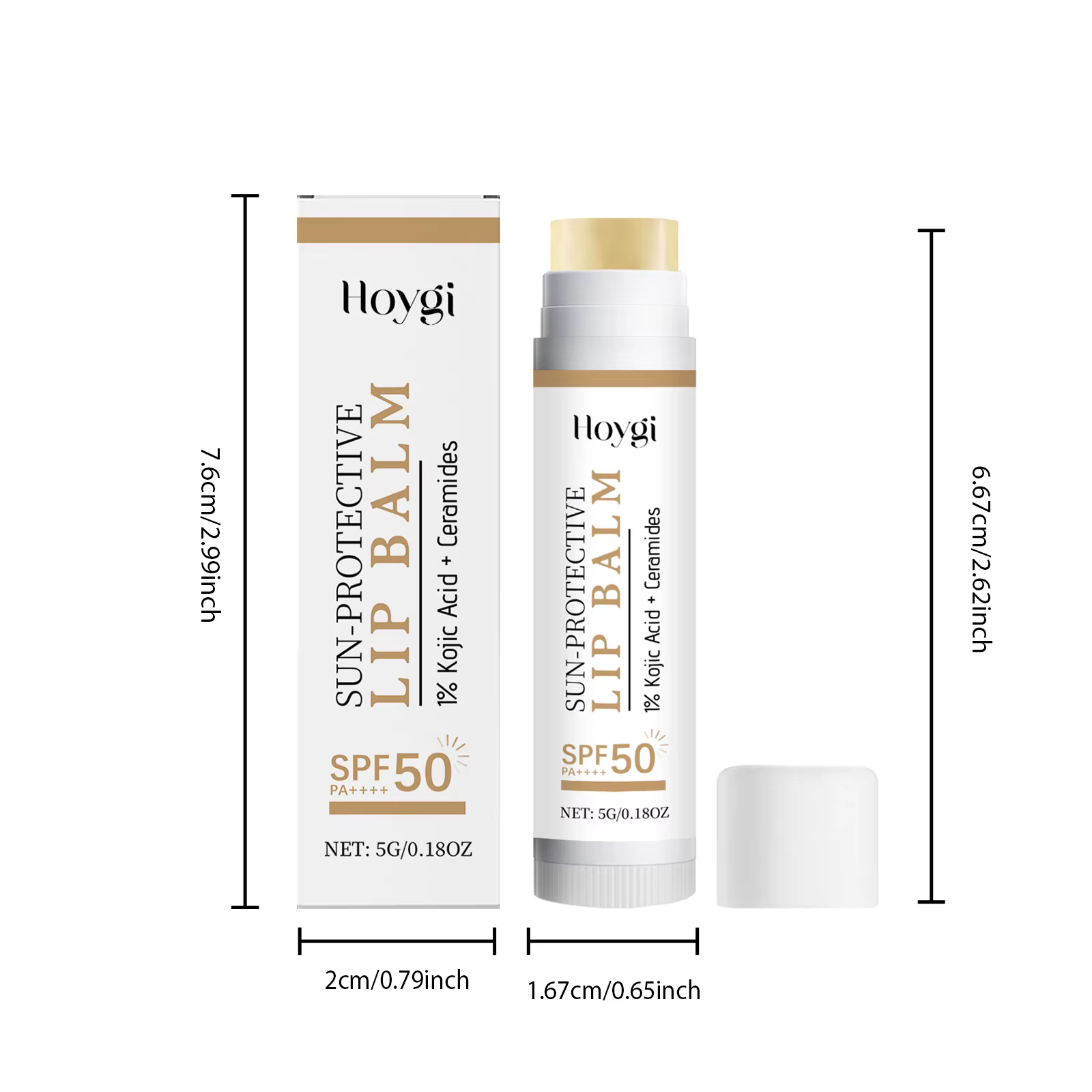Baume à lèvres de protection solaire SPF50 +, protection solaire hydratante, estompe les lignes des 
