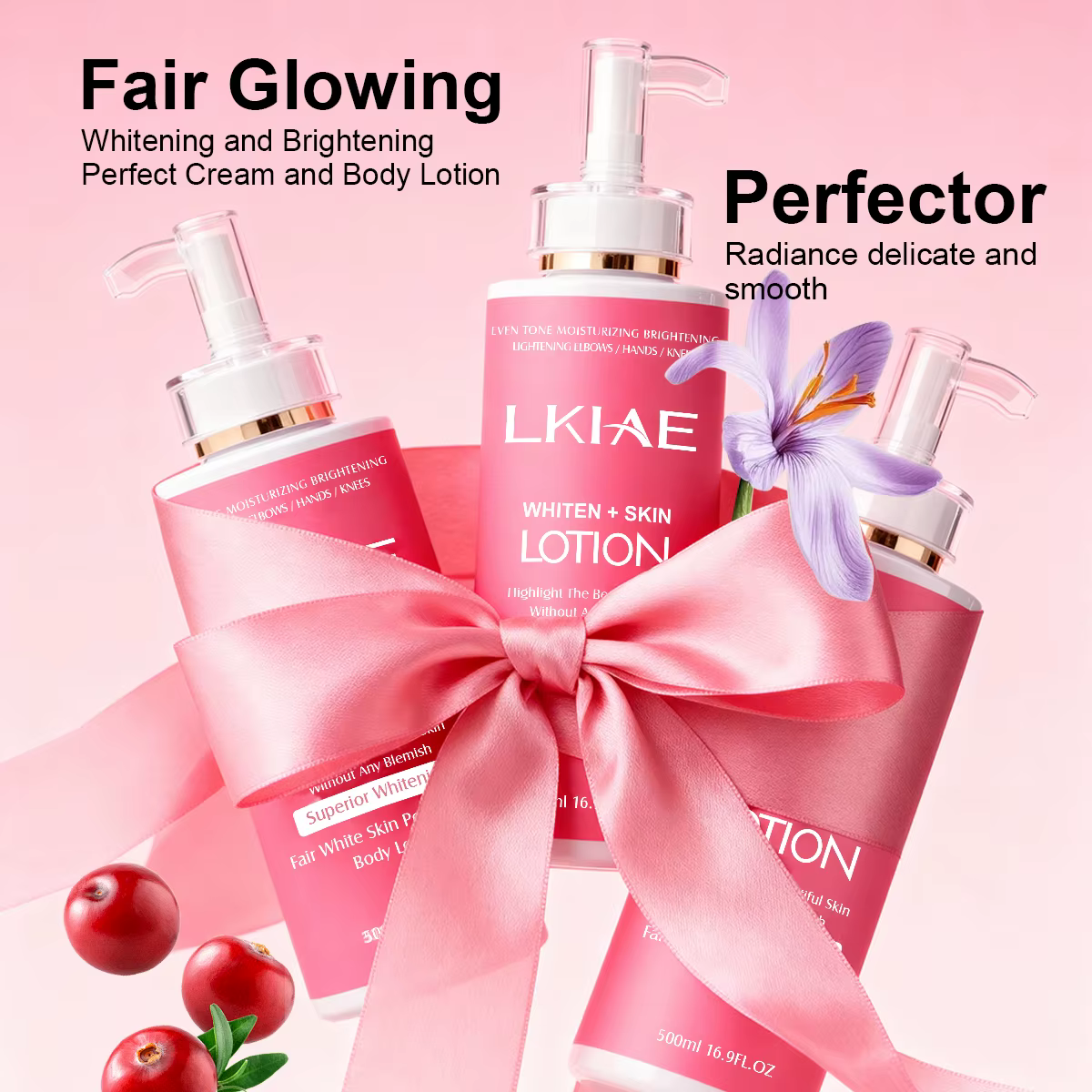 LKIAE Fair White Lotion pour le corps pour une peau brillante et saine, hydratante, réduit les tache