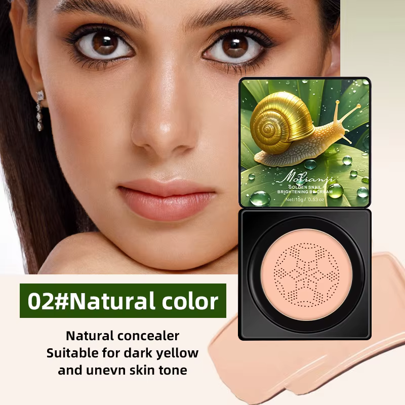 BB crème au collagène d'escargot, fond de teint à coussin d'air, crème CC, correcteur liquide éclair