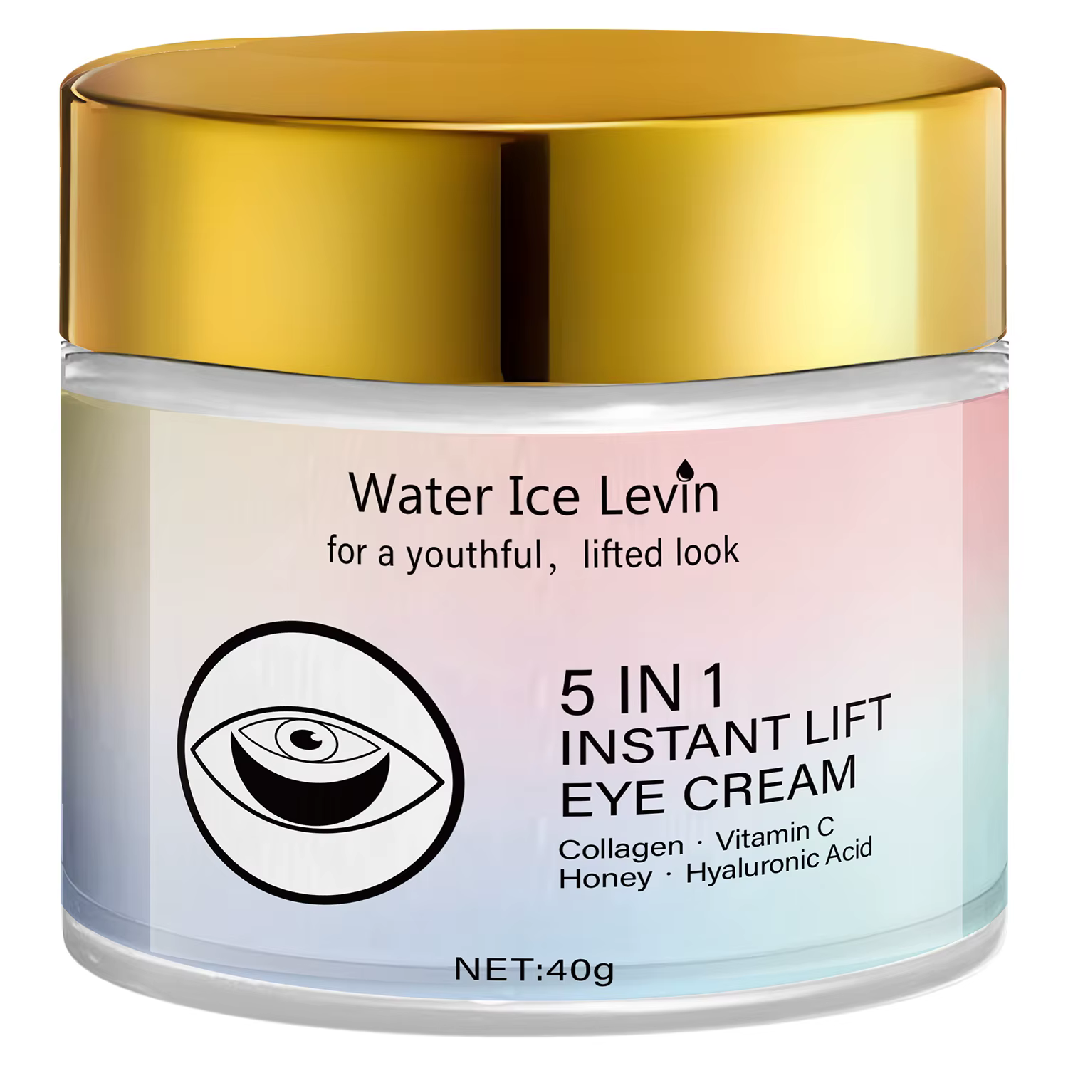 Crème pour les Yeux Liftante 40g, au Collagène, Vitamine C et Acide Hyaluronique, Multi-Actions Hydr
