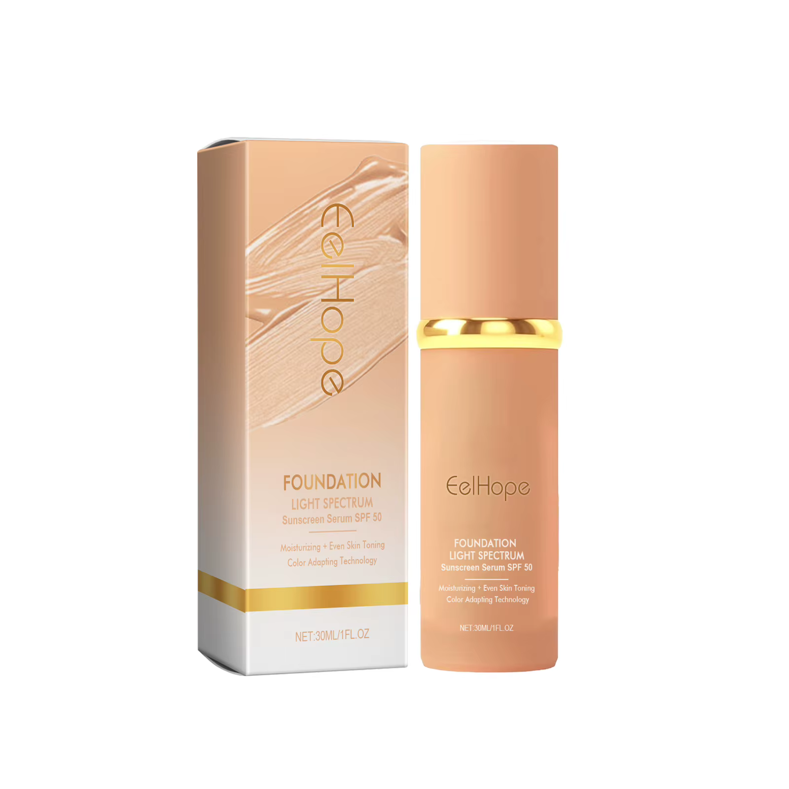 Fond de teint liquide 4 en 1, hydrate, couverture complète, correcteur Spf 50, spectre de lumière, c