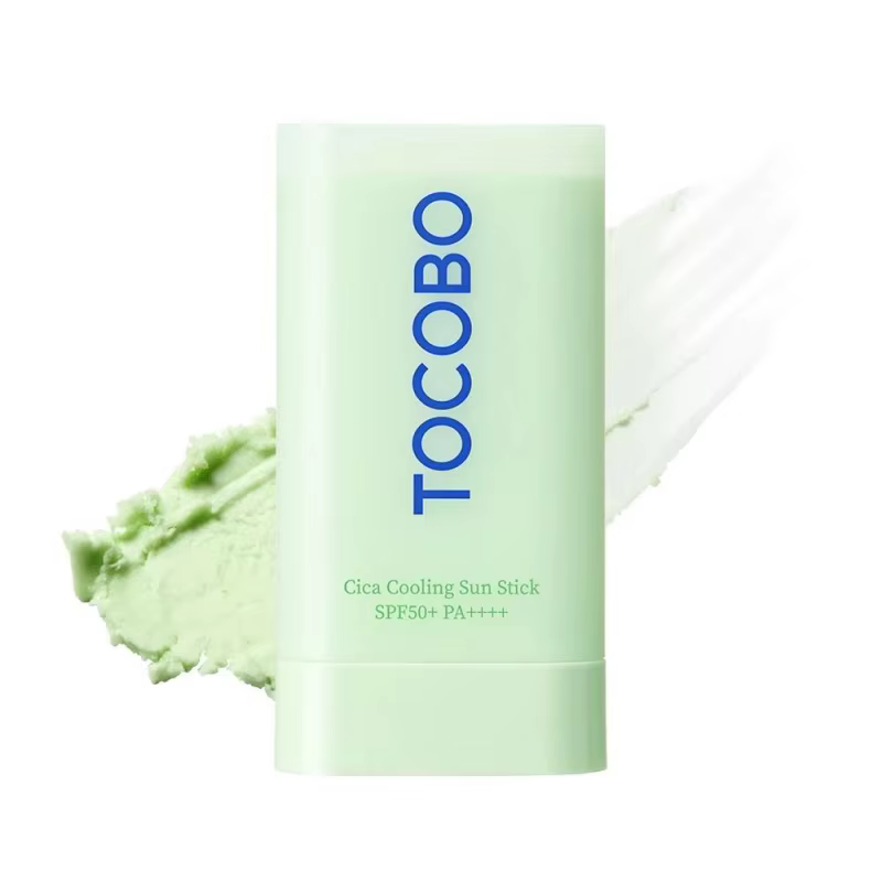 Stick solaire rafraîchissant Tocobo Blue Green SPF50, marque coréenne, haute protection, imperméable
